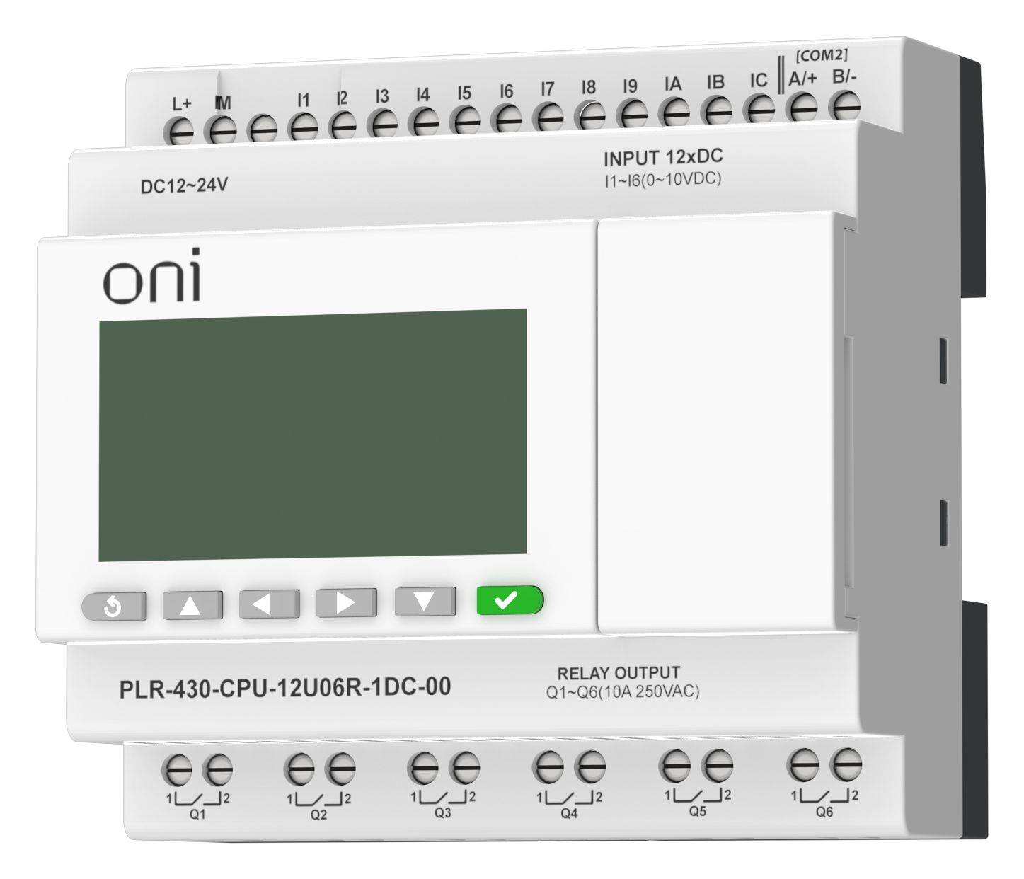 ПЛК 430 Модуль ЦПУ 6 DI 6 UI (0-10 В/DI) 6 RO 24В DC с экраном ONI — фото