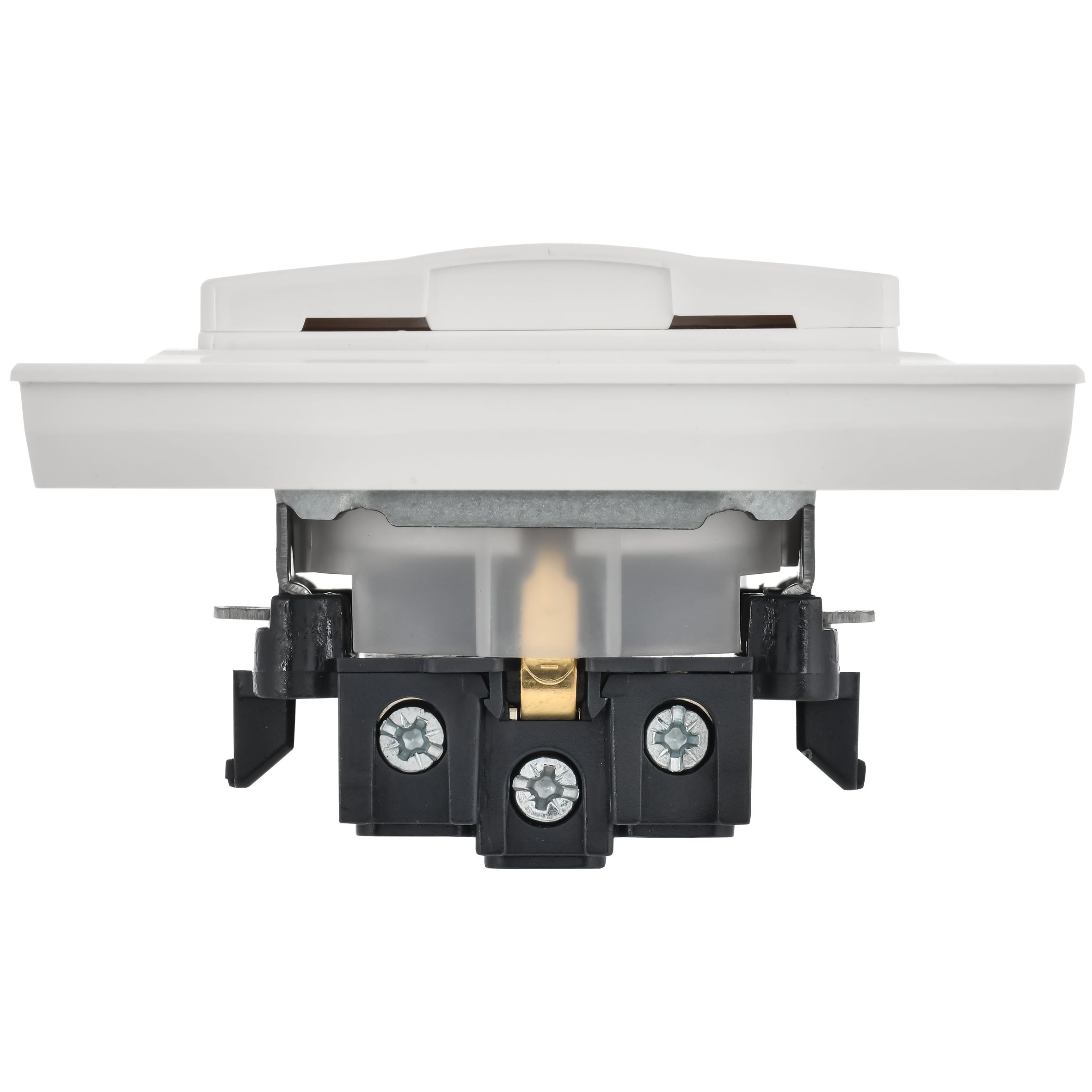 BRITE Розетка 1-местная с заземлением с защитными шторками и крышкой 16А IP44 в сборе РСбш10-3-44-БрБ белый — фото