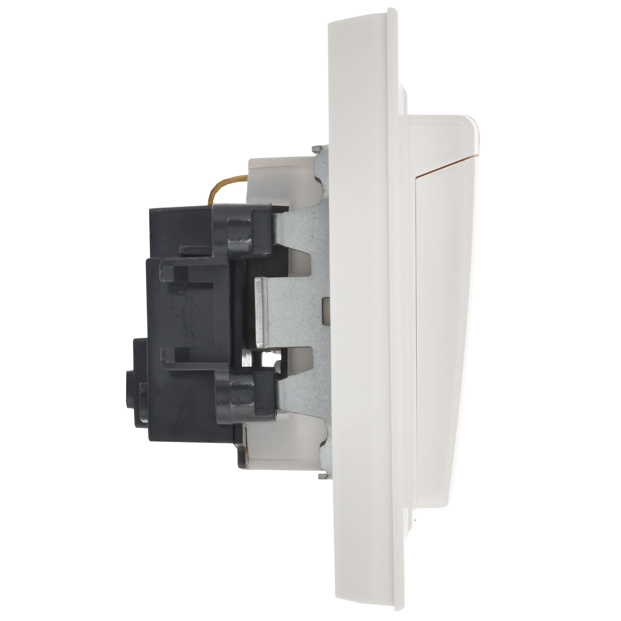 BRITE Комплект 1-местная с заземлением с защитными шторками и крышкой 16А IP44 2 штуки в сборе с двойной рамкой РСбш10-3-44-БрБ белый — фото