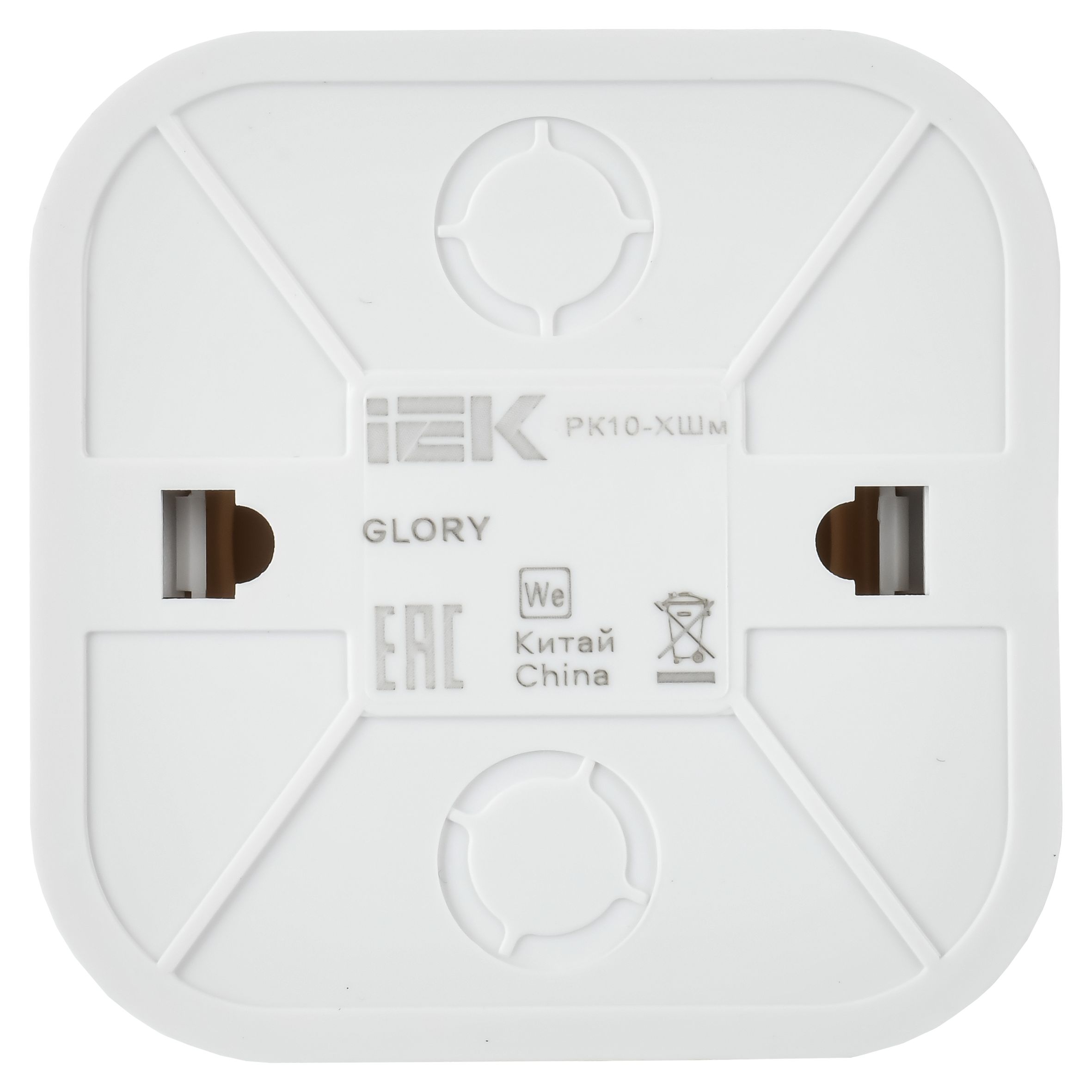 GLORY Розетка для открытой установки компьютерная RJ45 кат.5E РК10-ХШм шампань матовый IEK — фото