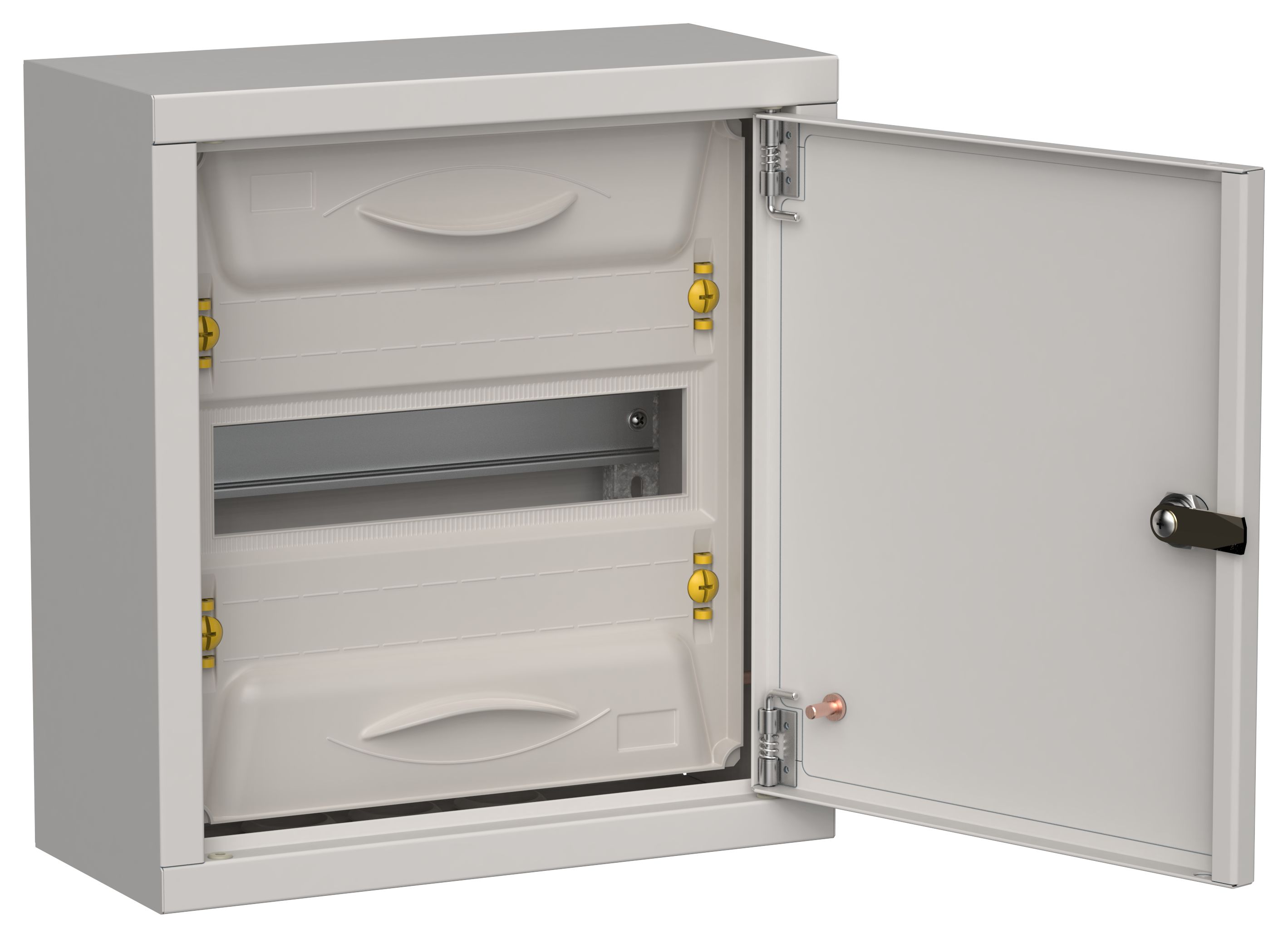 TITAN 5 Корпус металлический ЩРн-12 (1х12) 335х310х140мм IP31 серый (одна дверь) IEK