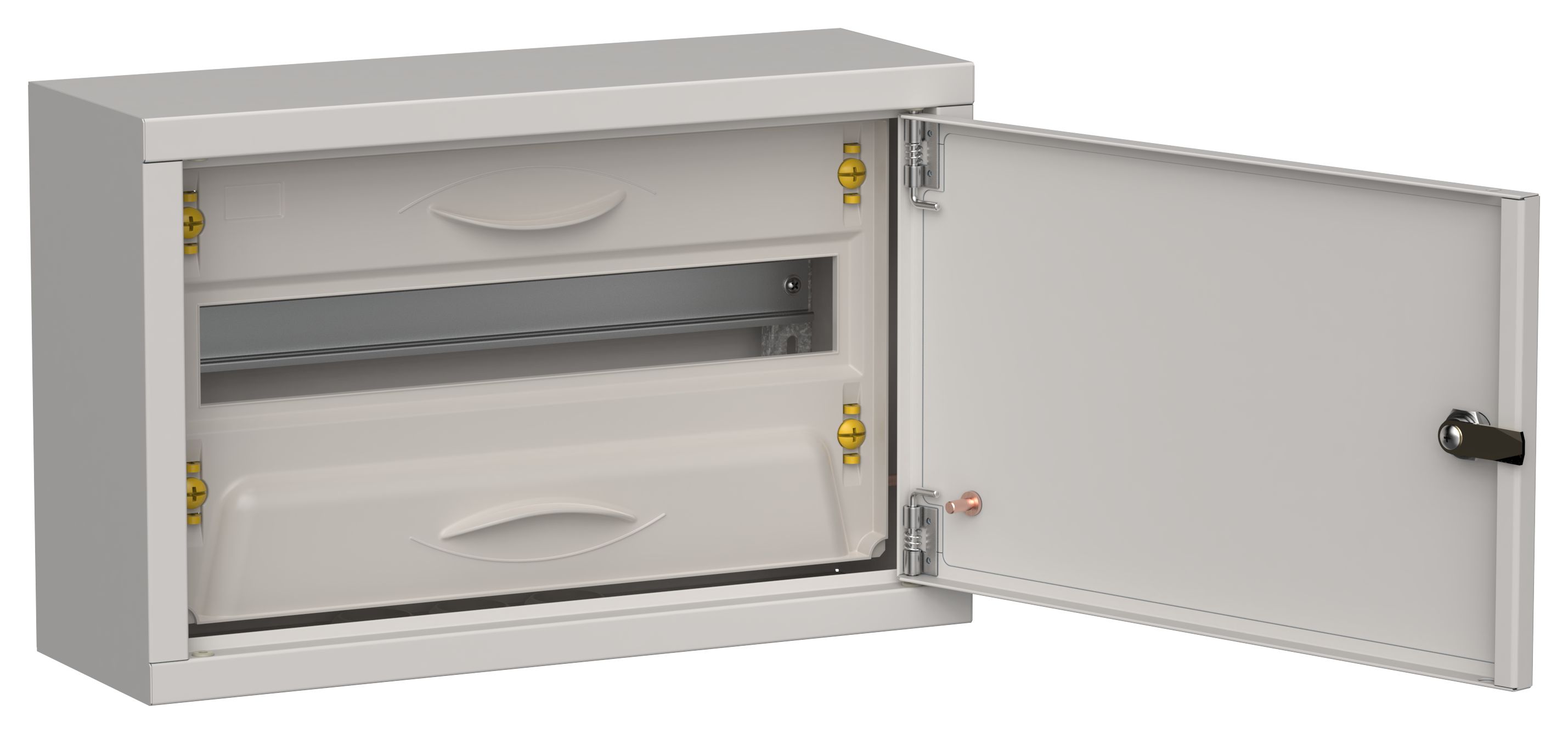 TITAN 5 Корпус металлический ЩРн-18 (1х18) 268х420х140мм IP31 серый (одна дверь) IEK