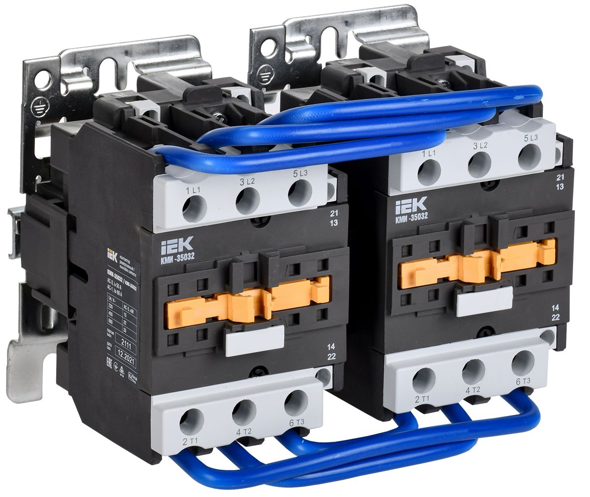 Контактор КМИ-35032 реверс 50А 400В/АС3 2NO;2NC IEK