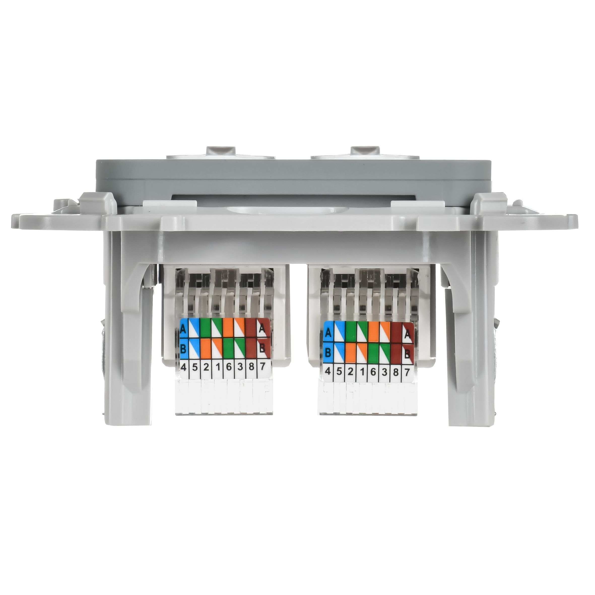 FLITE Розетка 2-местная компьютерная RJ45 категория 5Е UTP РК5е-2-0-ФлС серый IEK — фото