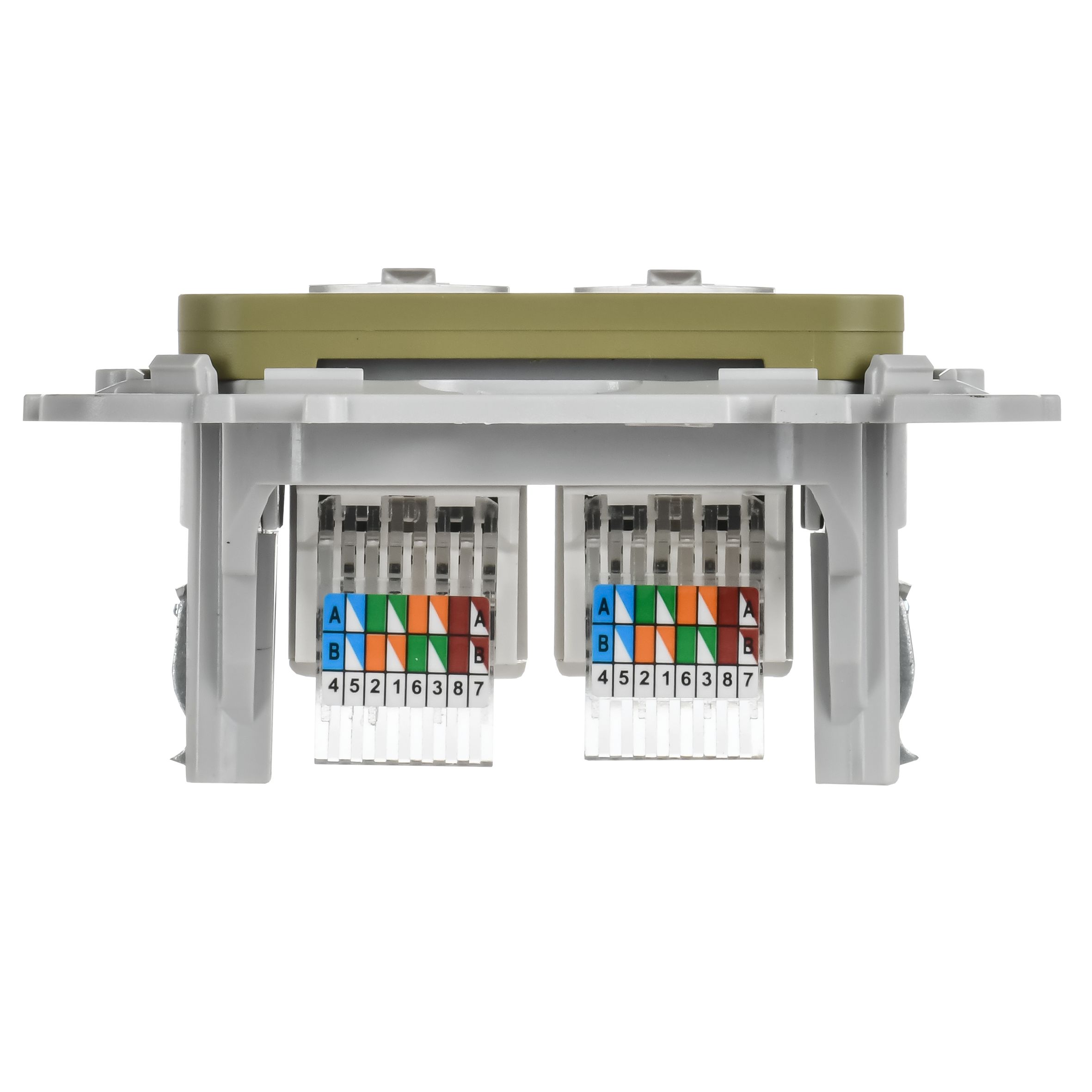 FLITE Розетка 2-местная компьютерная RJ45 категория 5Е UTP РК5е-2-0-ФлО оливковый IEK — фото
