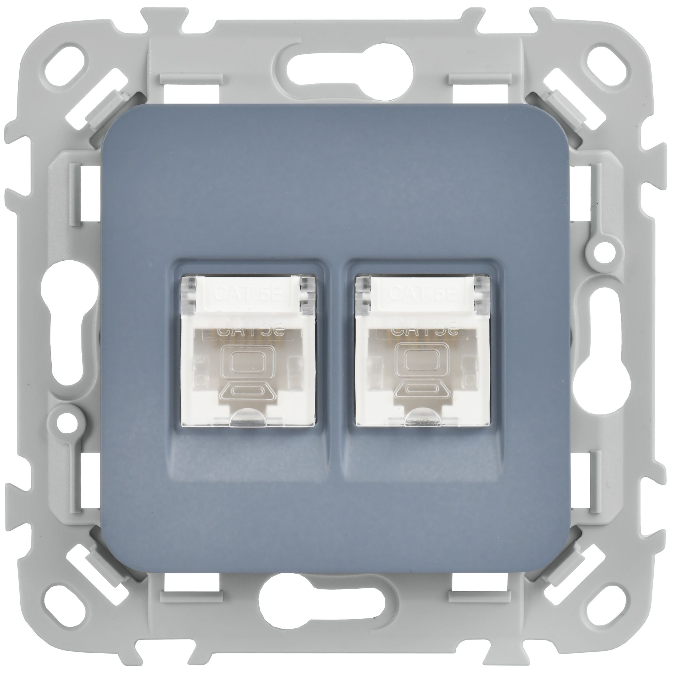FLITE Розетка 2-местная компьютерная RJ45 категория 5Е UTP РК5е-2-0-ФлМ маренго IEK — фото