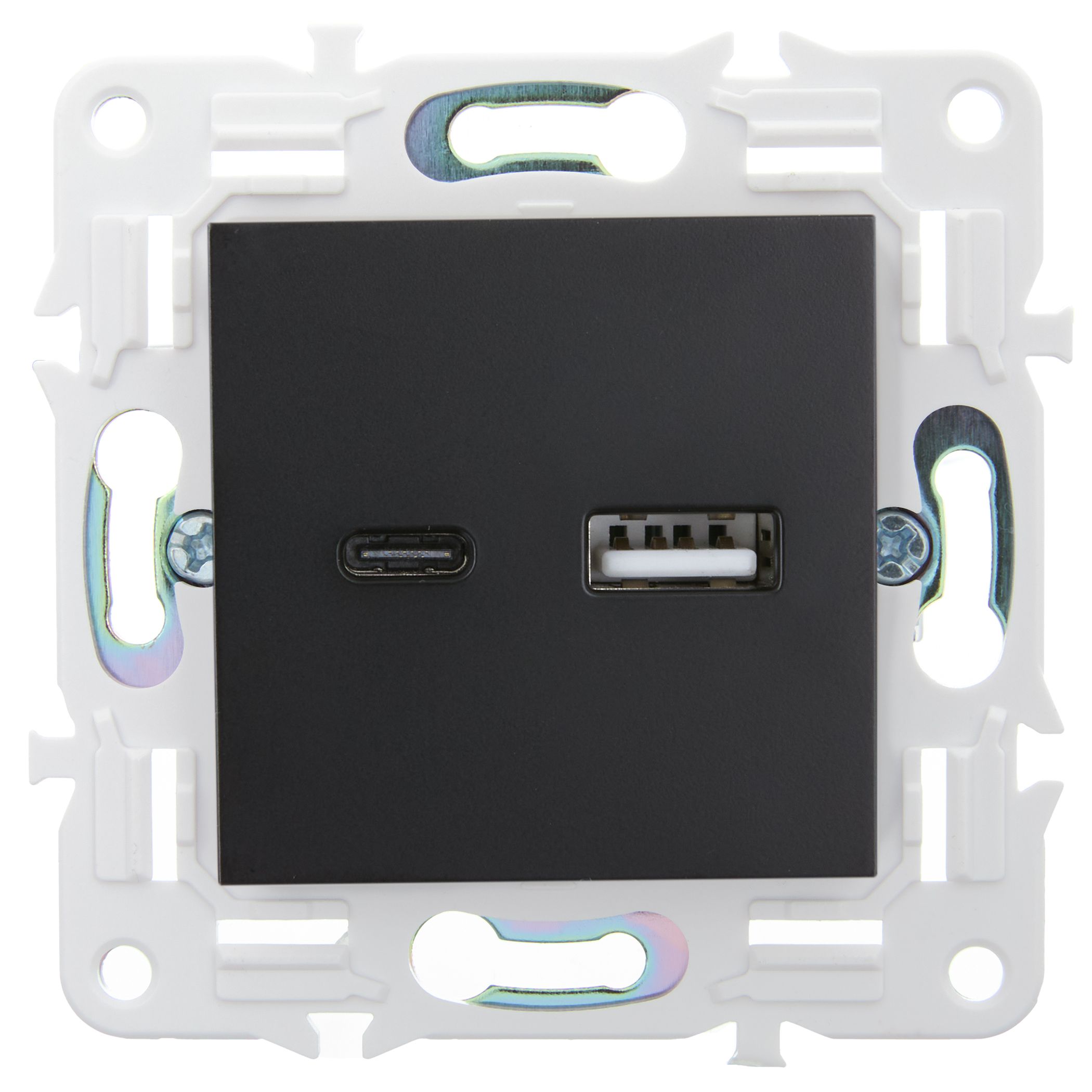 SKANDY Розетка USB A+C 3,1А SK-R14Bl черный IEK — фото