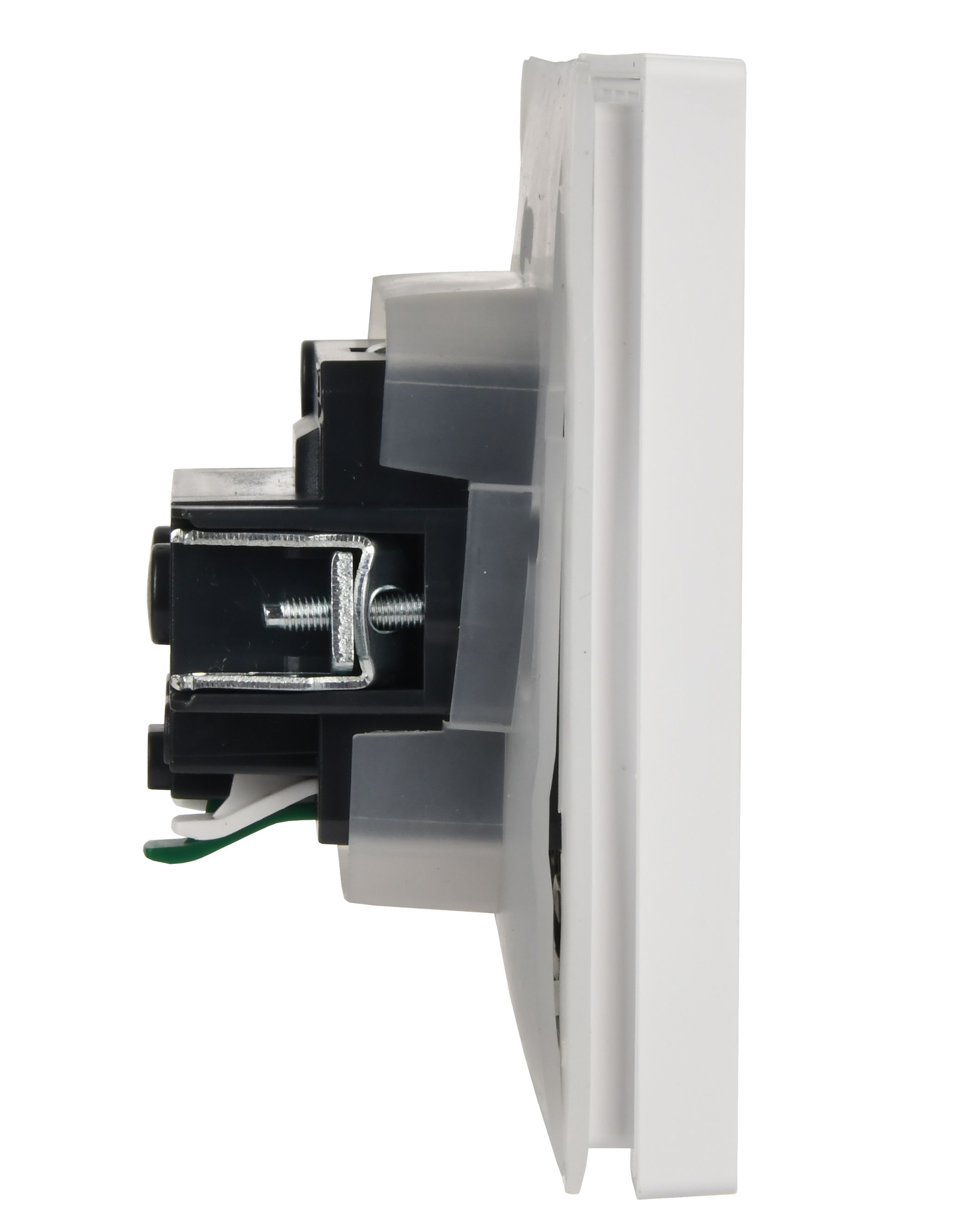 FORTE&PIANO Розетка 1-местная с заземлением с защитными шторками и крышкой безвинтовое крепление 16А IP44 FP219 белый IEK — фото
