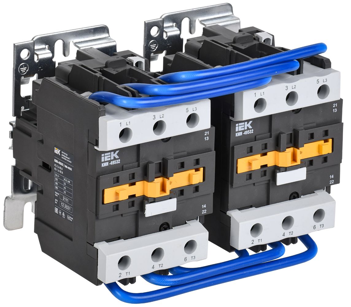 Контактор КМИ-49532 реверс 95А 400В/АС3 2NO;2NC IEK