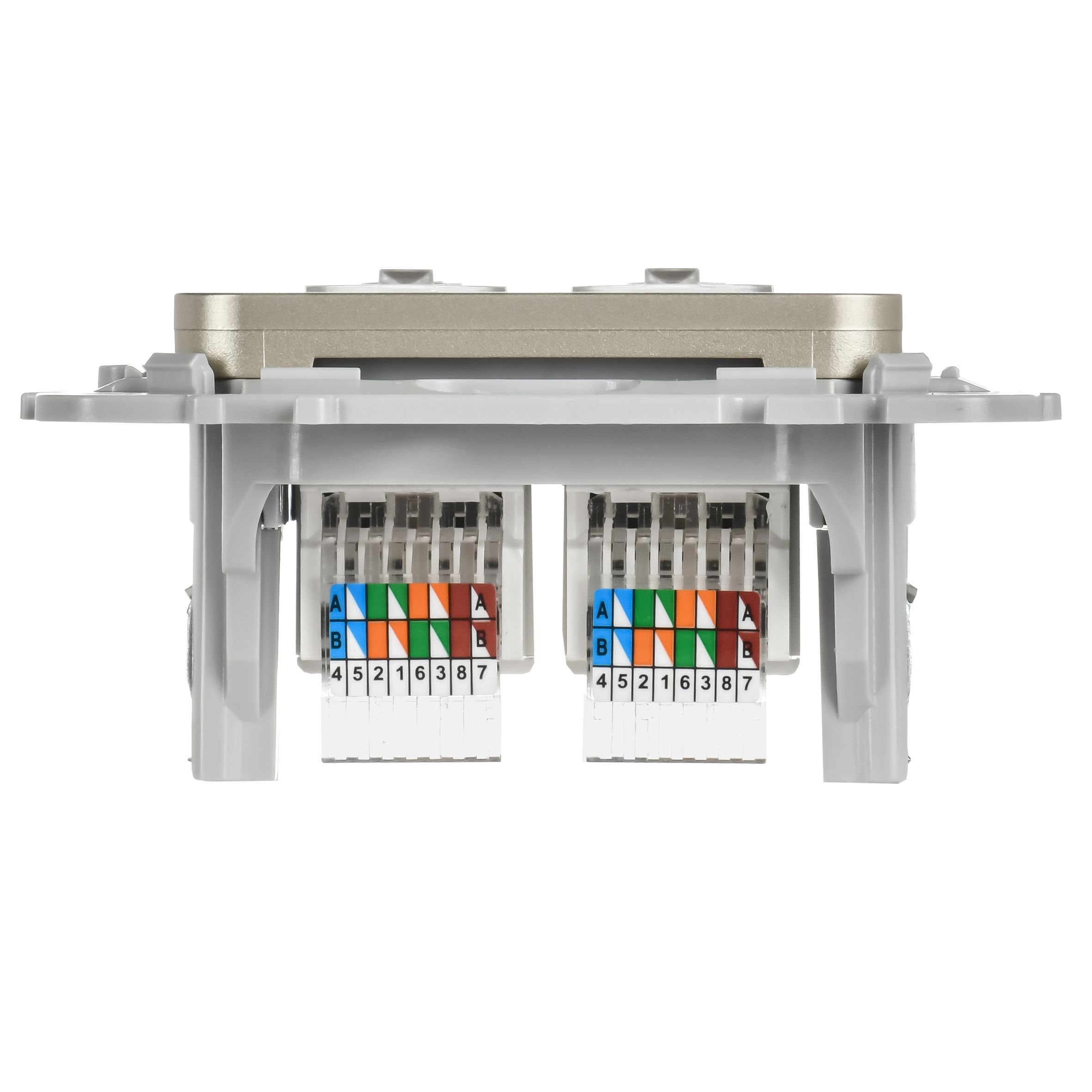 FLITE Розетка 2-местная компьютерная RJ45 категория 5Е UTP РК5е-2-0-ФлШ шампань IEK — фото