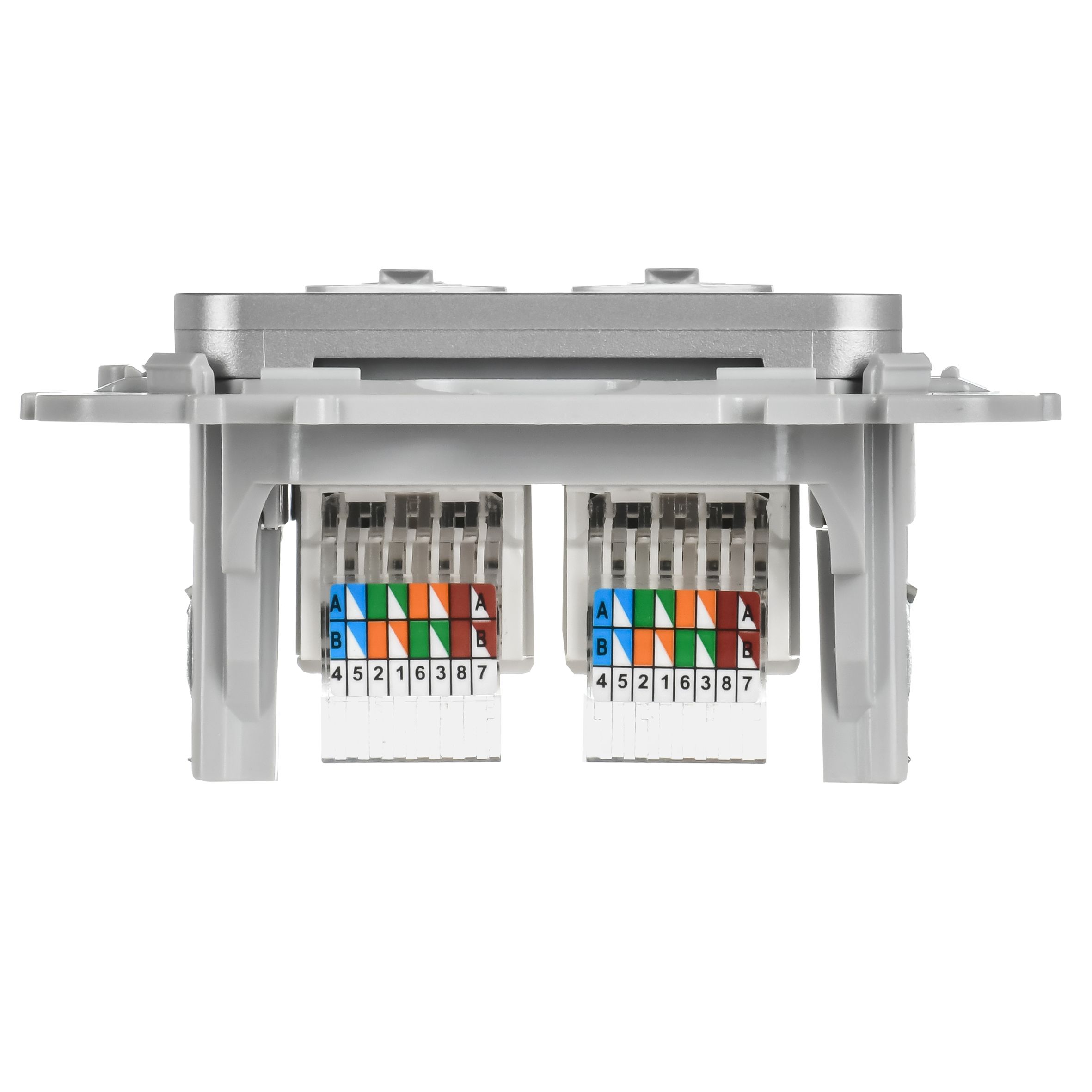 FLITE Розетка 2-местная компьютерная RJ45 категория 5Е UTP РК5е-2-0-ФлА алюминий IEK — фото