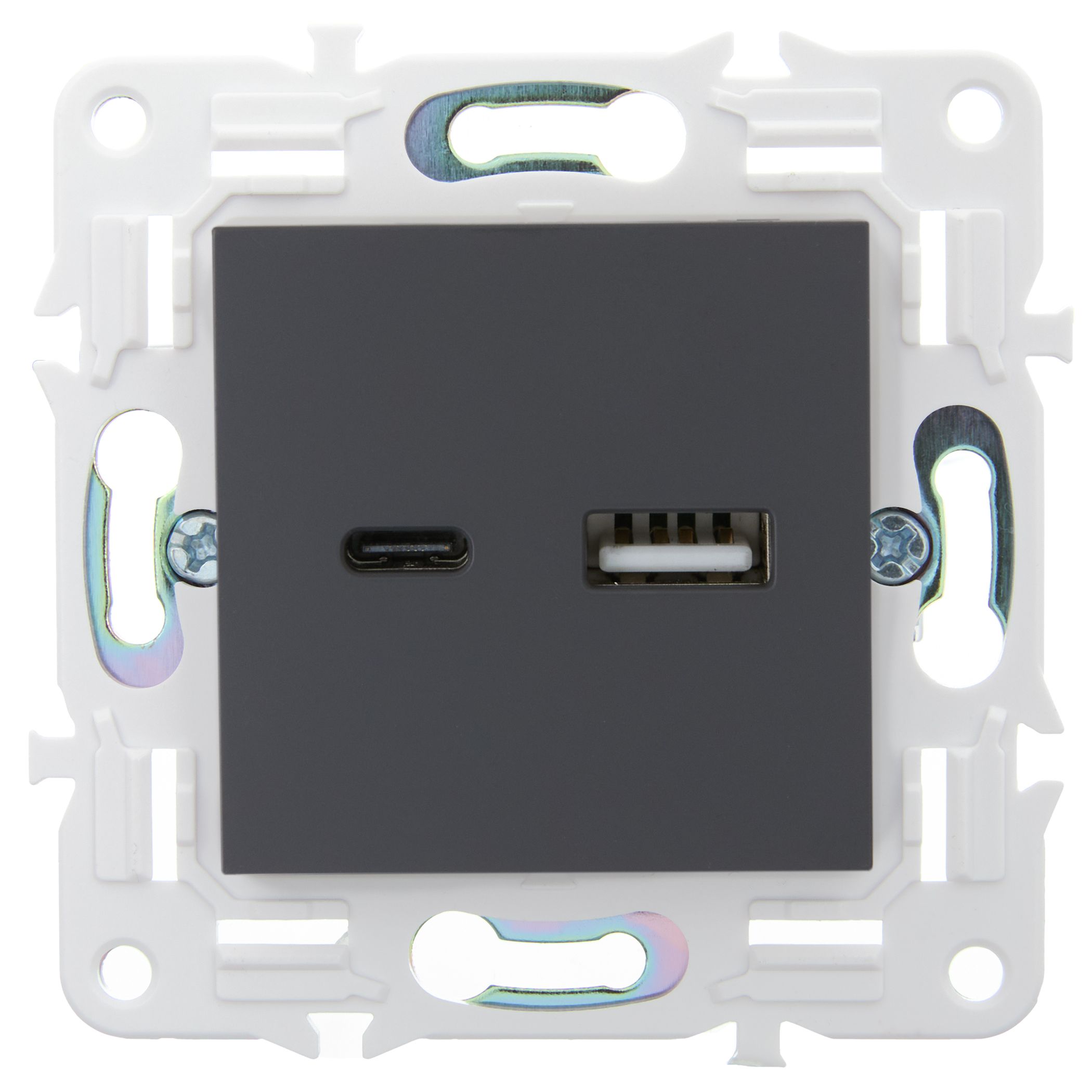 SKANDY Розетка USB A+C 3,1А SK-R14T титан IEK — фото