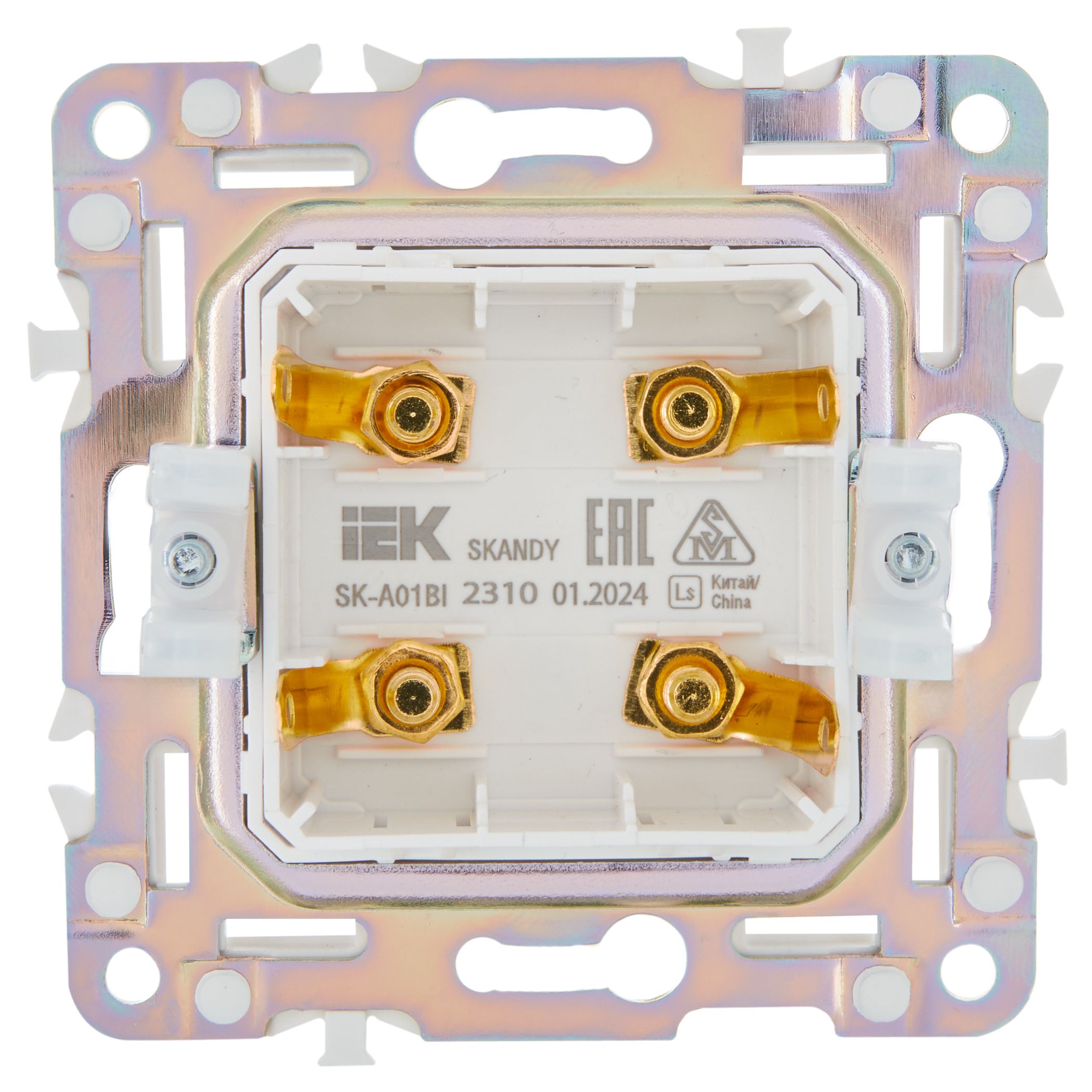 SKANDY Аудиорозетка 4-местная SK-A01Bl черный IEK — фото
