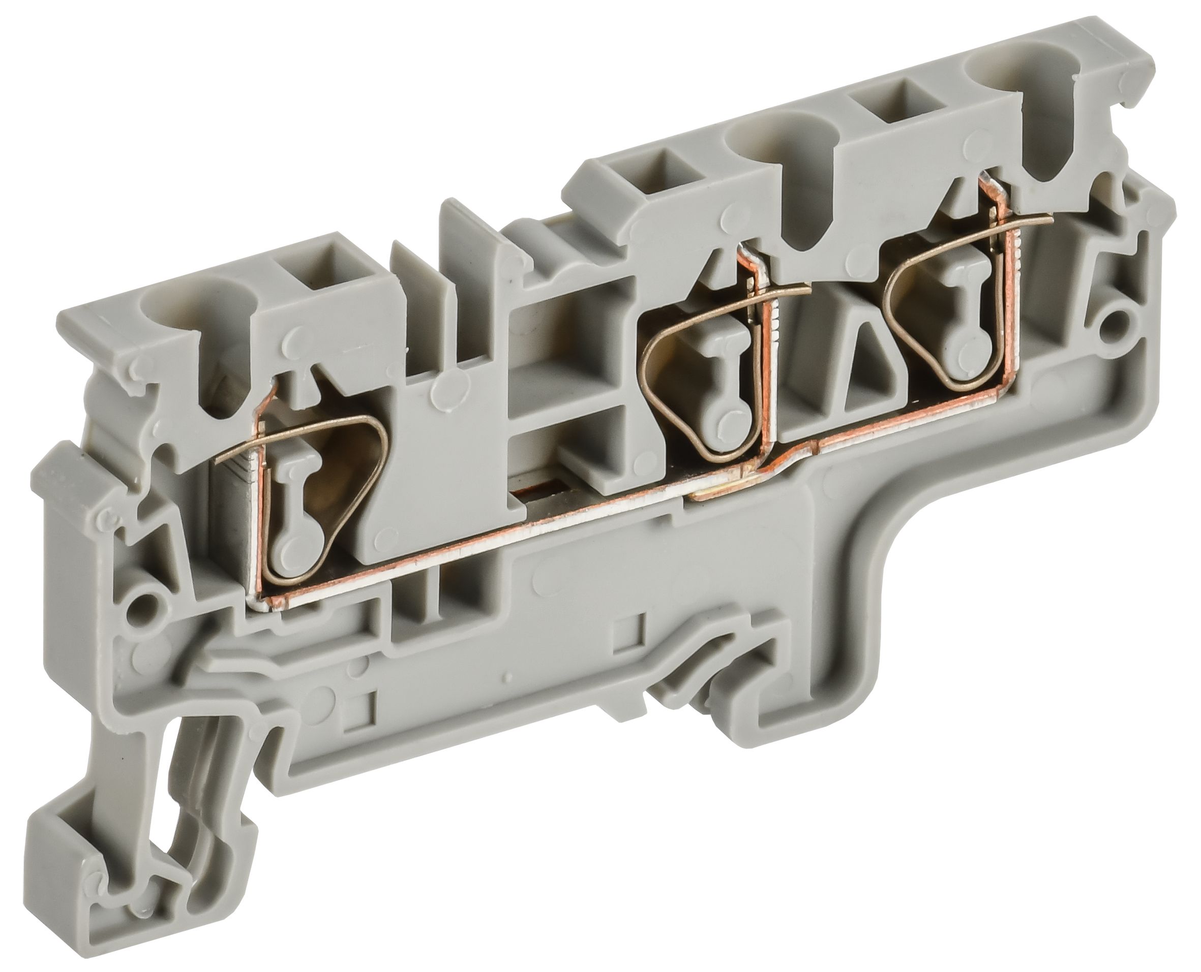 ARMAFIX Клемма пружинная CX4-3 4мм2 трехконтактная серая IEK — фото