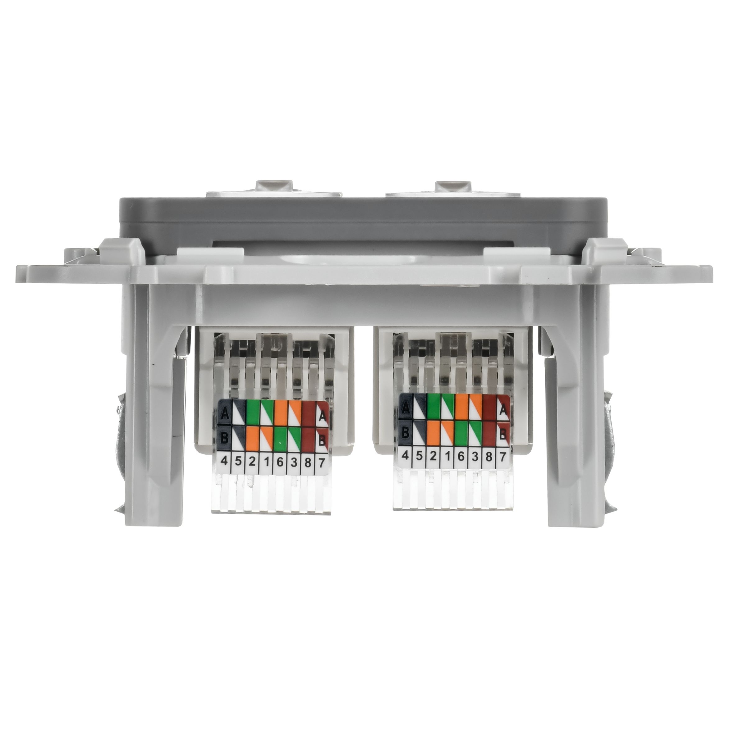FLITE Розетка 2-местная компьютерная RJ45 категория 5Е UTP РК5е-2-0-ФлМА мокрый асфальт IEK — фото