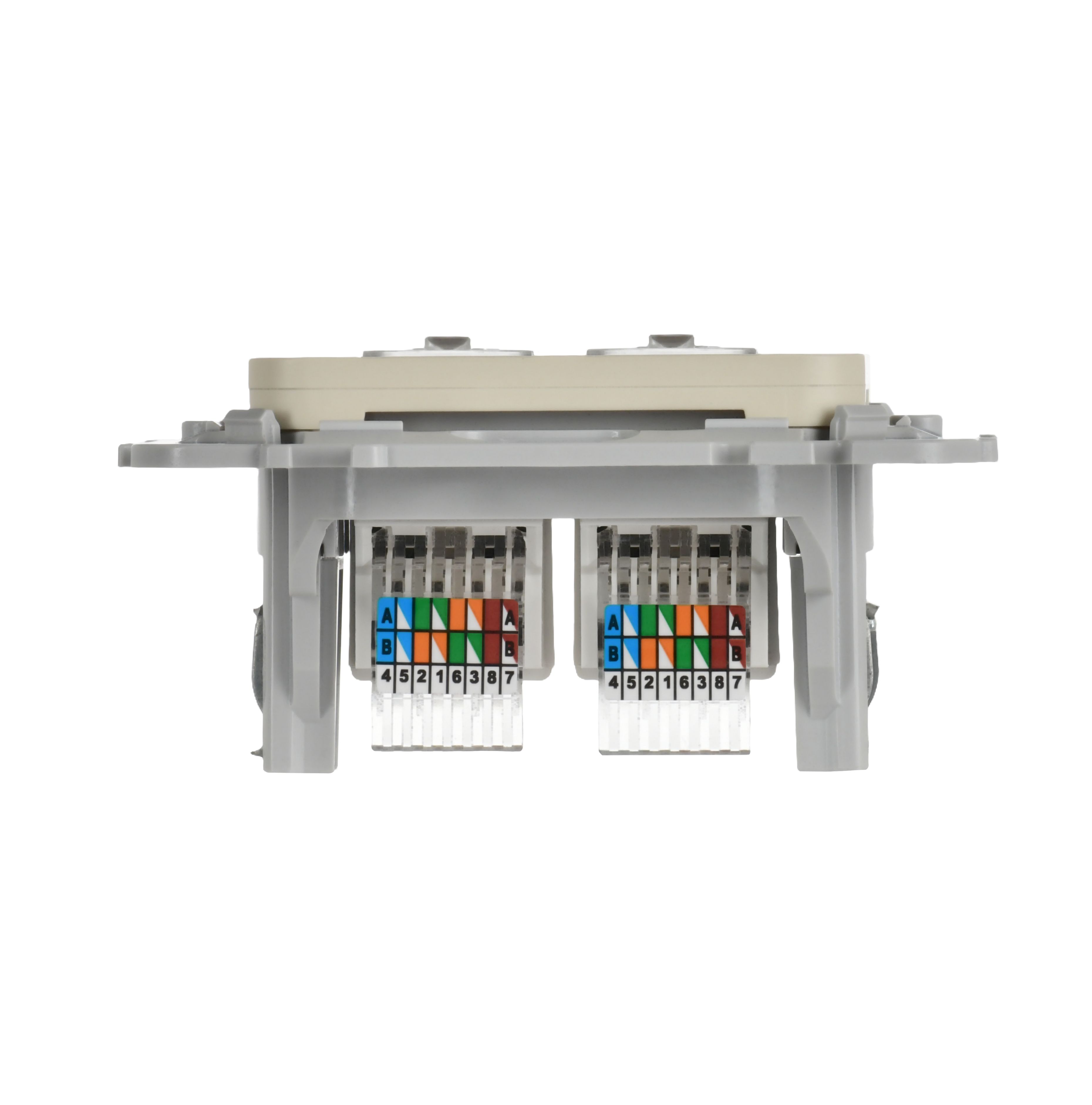FLITE Розетка 2-местная компьютерная RJ45 категория 5Е UTP РК5е-2-0-ФлСл сливочный IEK — фото