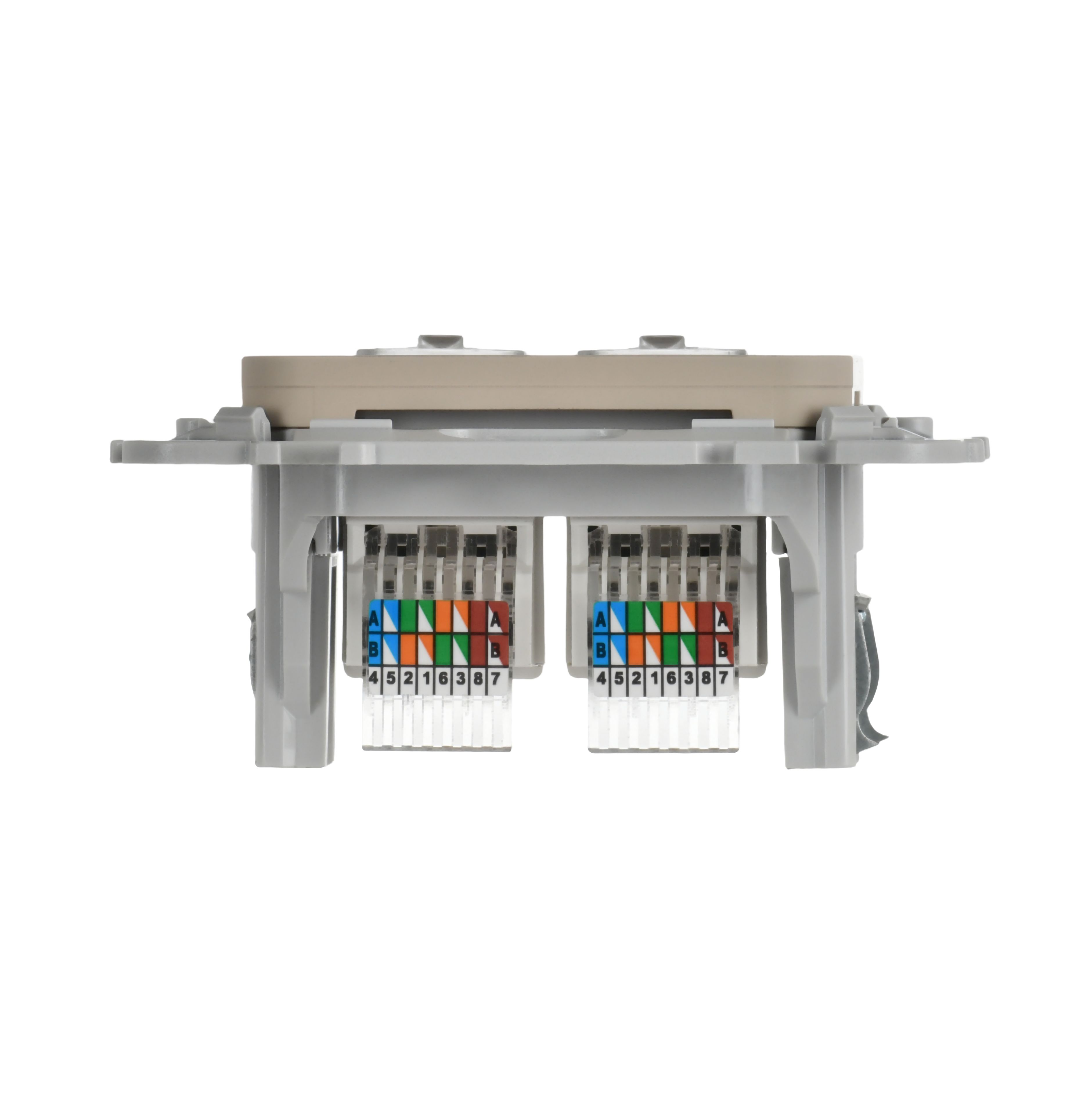 FLITE Розетка 2-местная компьютерная RJ45 категория 5Е UTP РК5е-2-0-ФлЛ льняной IEK — фото