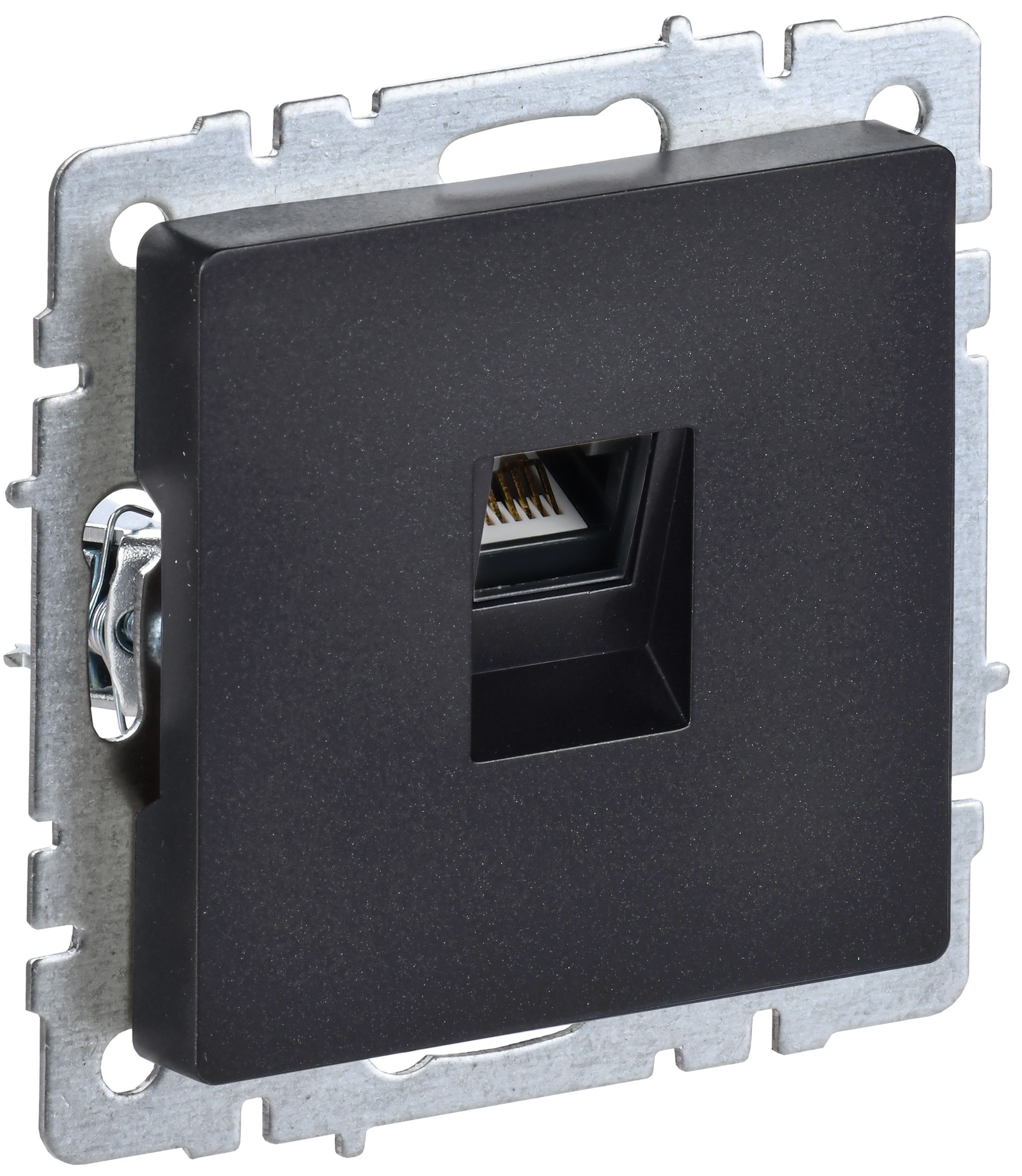 BRITE Розетка компьютерная RJ45 кат.6 РК11-БрЧ черный IEK — фото