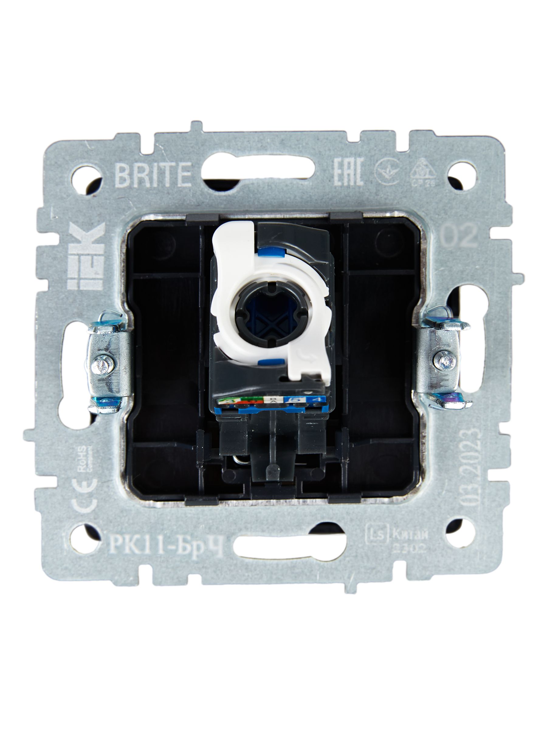 BRITE Розетка компьютерная RJ45 кат.6 РК11-БрЧ черный IEK — фото