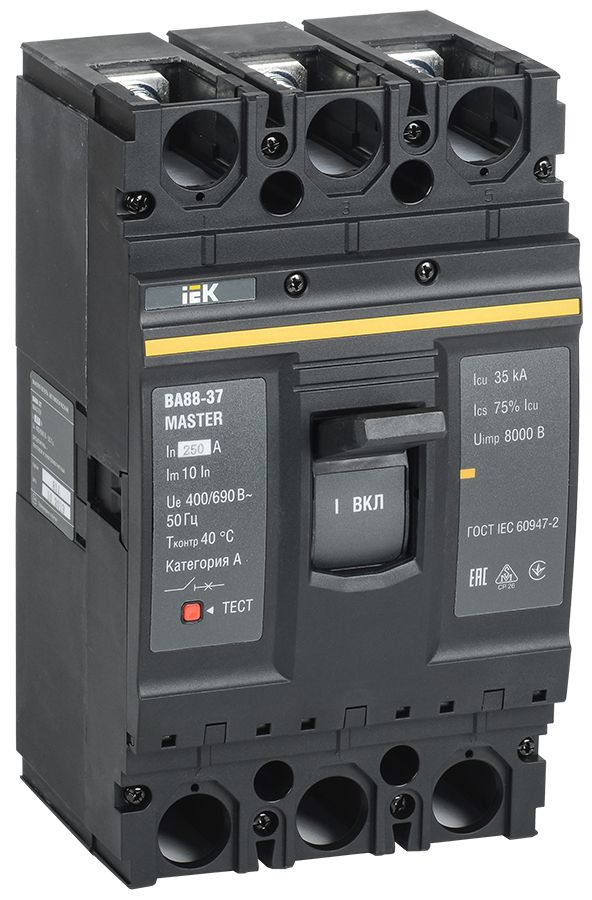 Выключатель автоматический ВА88-37 3Р 250А 35кА MASTER IEK