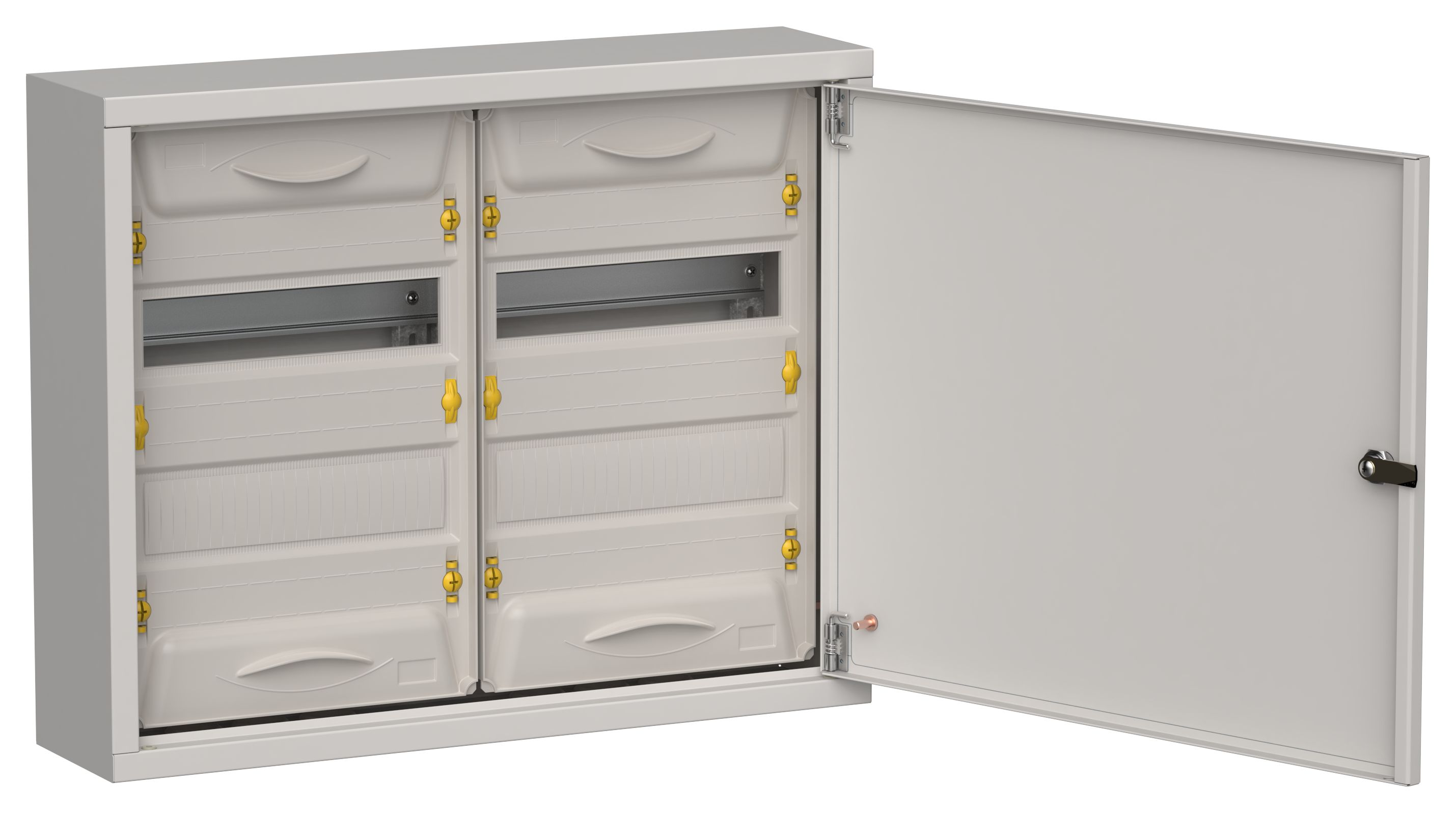 TITAN 5 Корпус металлический ЩРн-48 (2х24) 460х570х140мм IP31 серый (одна дверь) IEK
