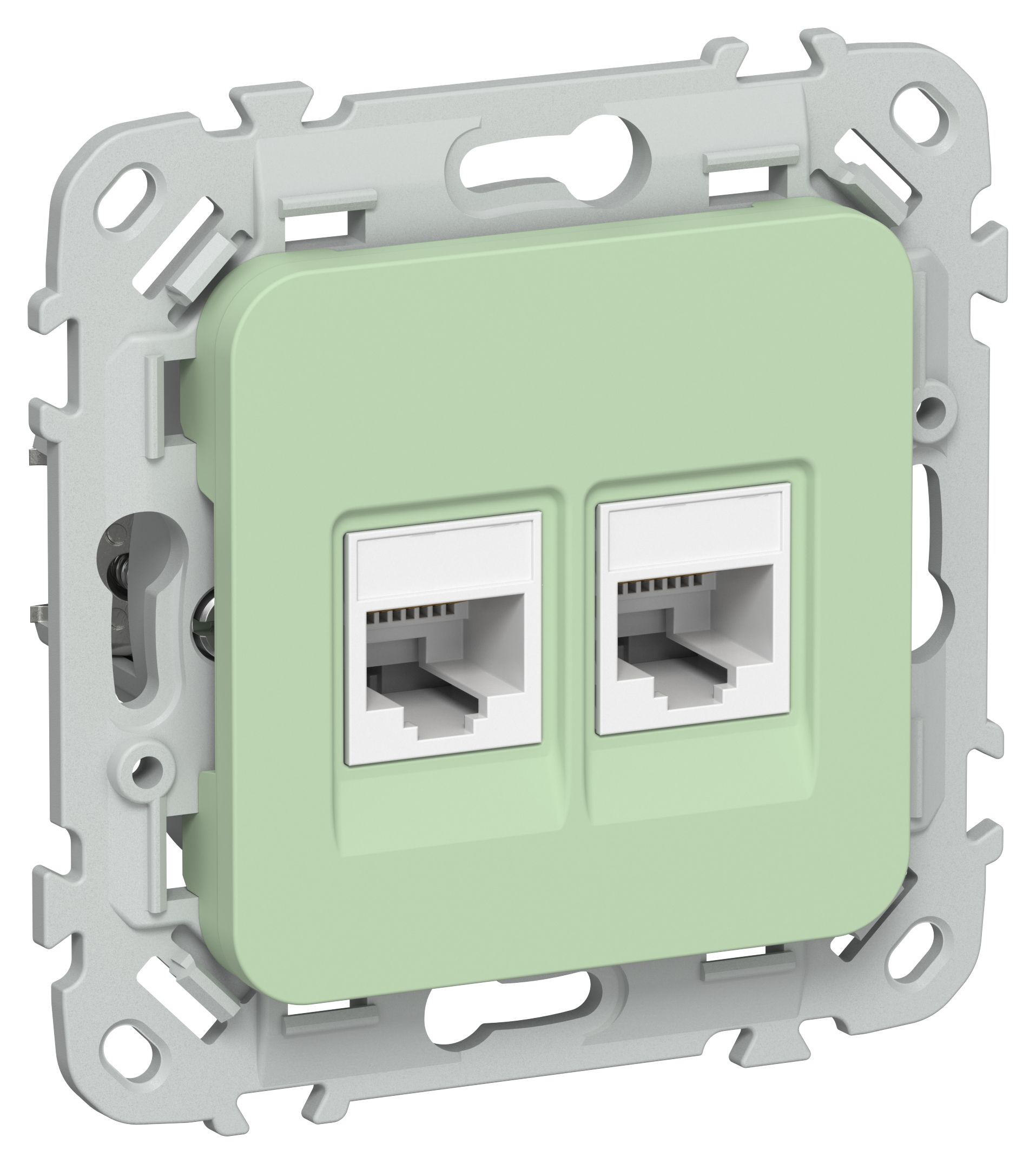 FLITE Розетка 2-местная компьютерная RJ45 категория 5Е UTP РК5е-2-0-ФлФ фисташковый IEK