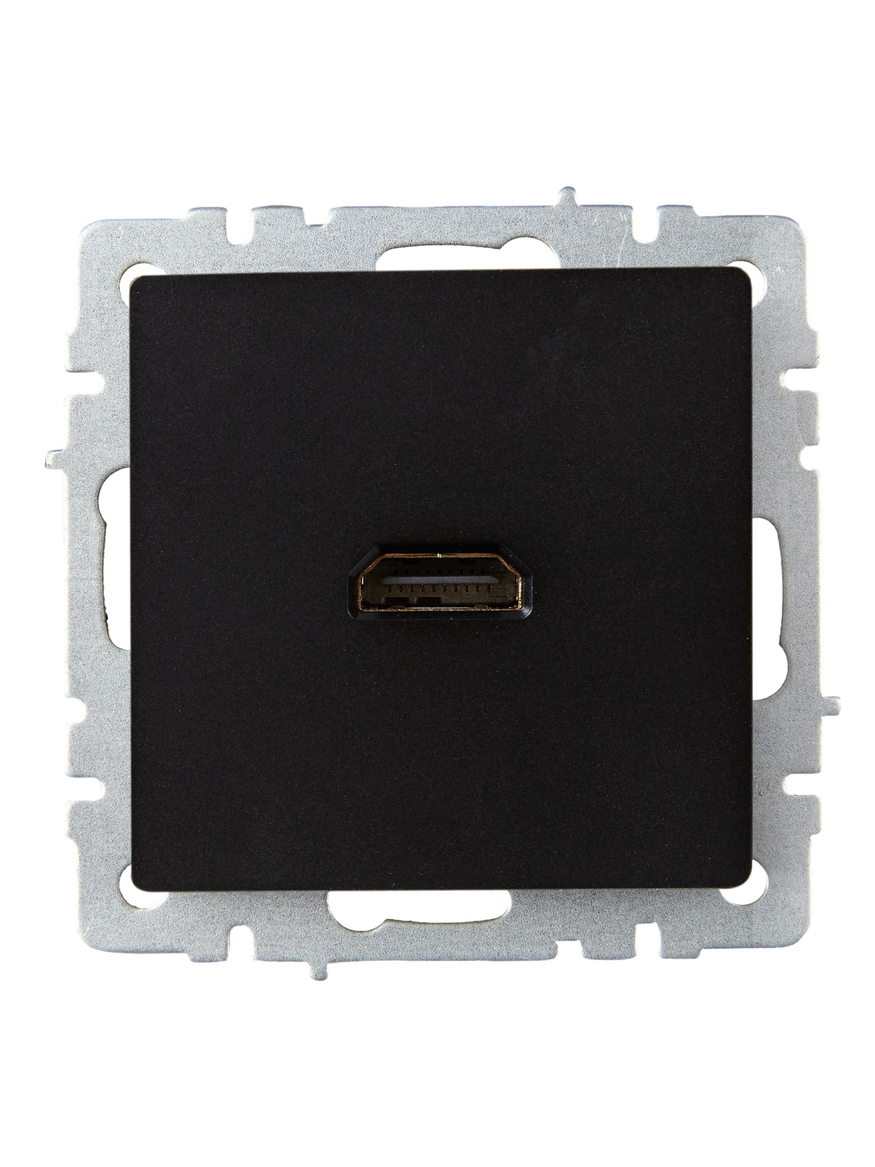 BRITE Розетка HDMI РHDMI-0-БрЧ черный IEK — фото