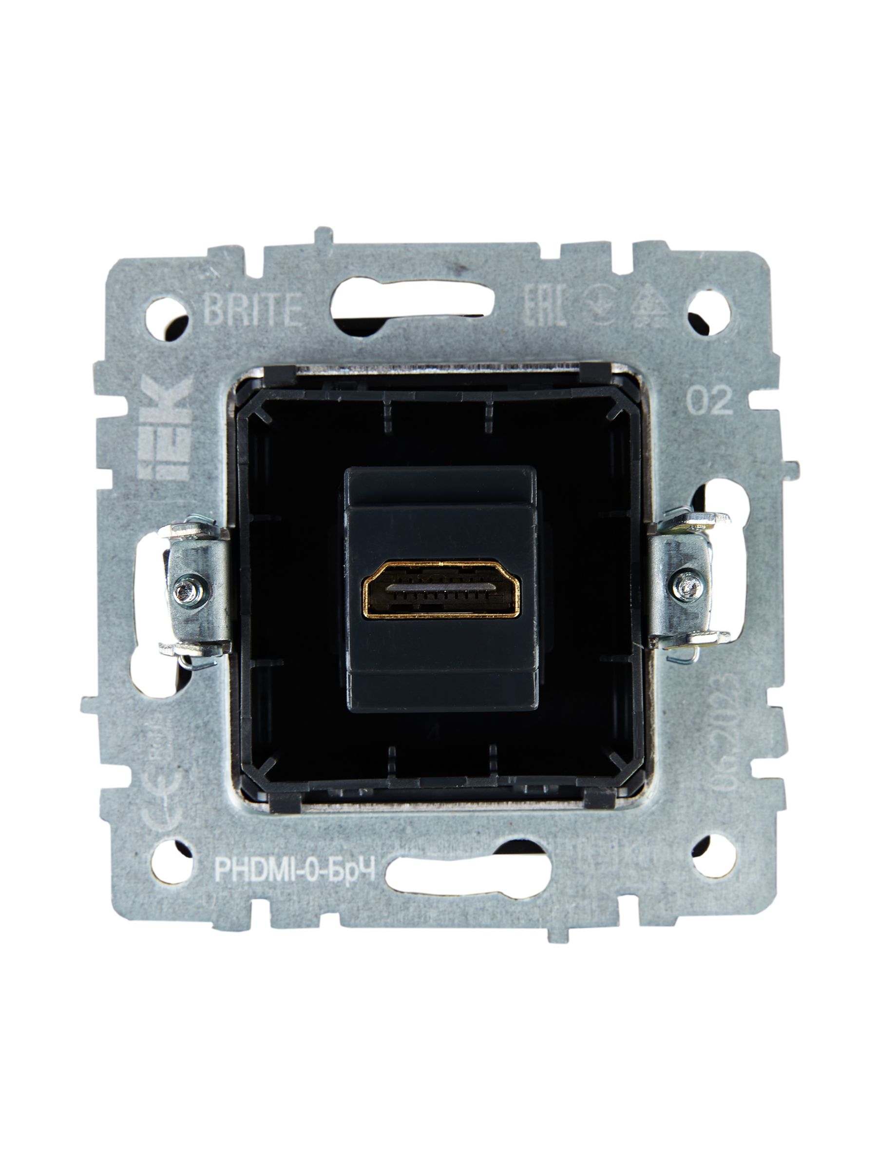 BRITE Розетка HDMI РHDMI-0-БрЧ черный IEK — фото
