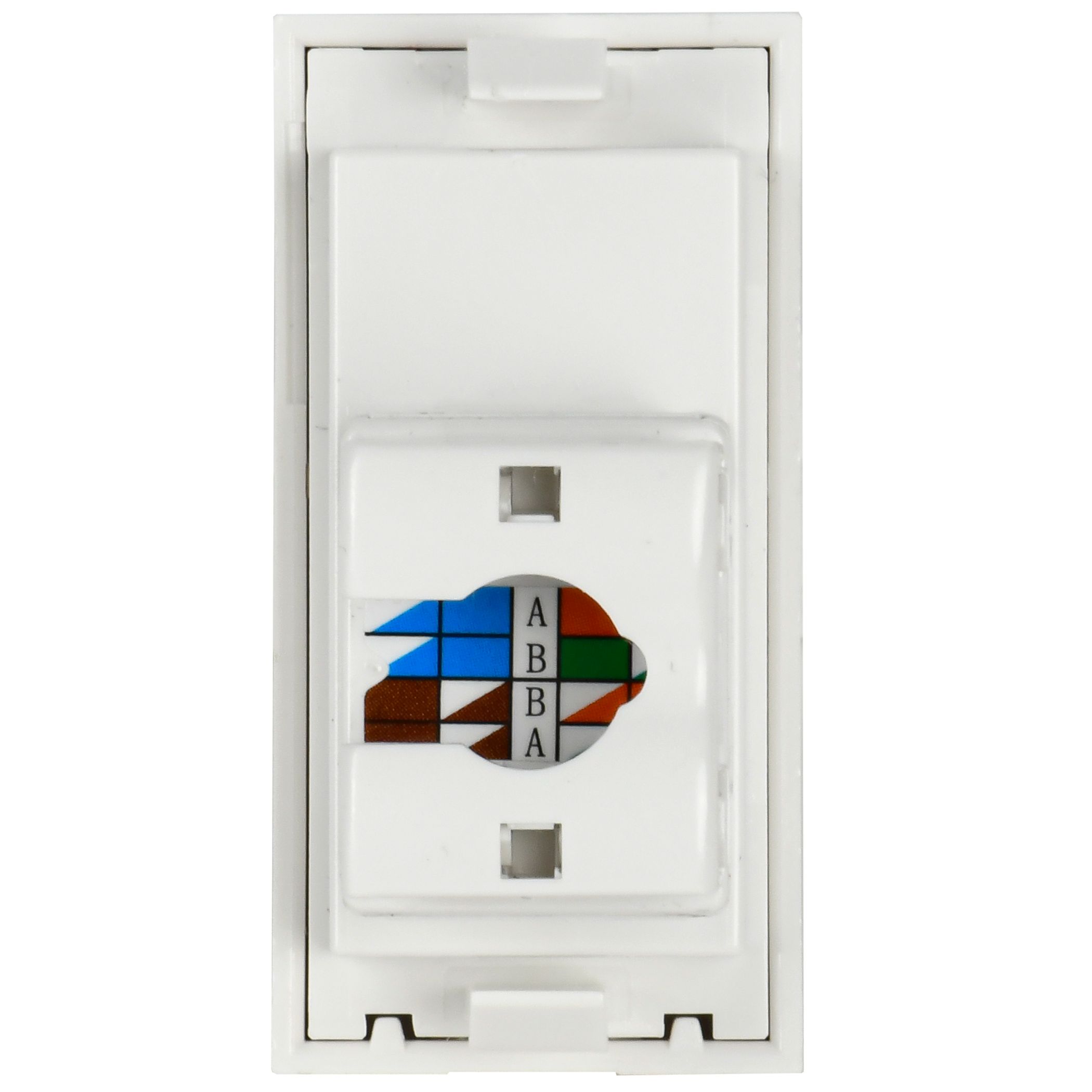 Розетка компьютерная РКИ-10-00-П RJ-45 UTP кат.5e (на 1 модуль) ПРАЙМЕР белая IEK — фото