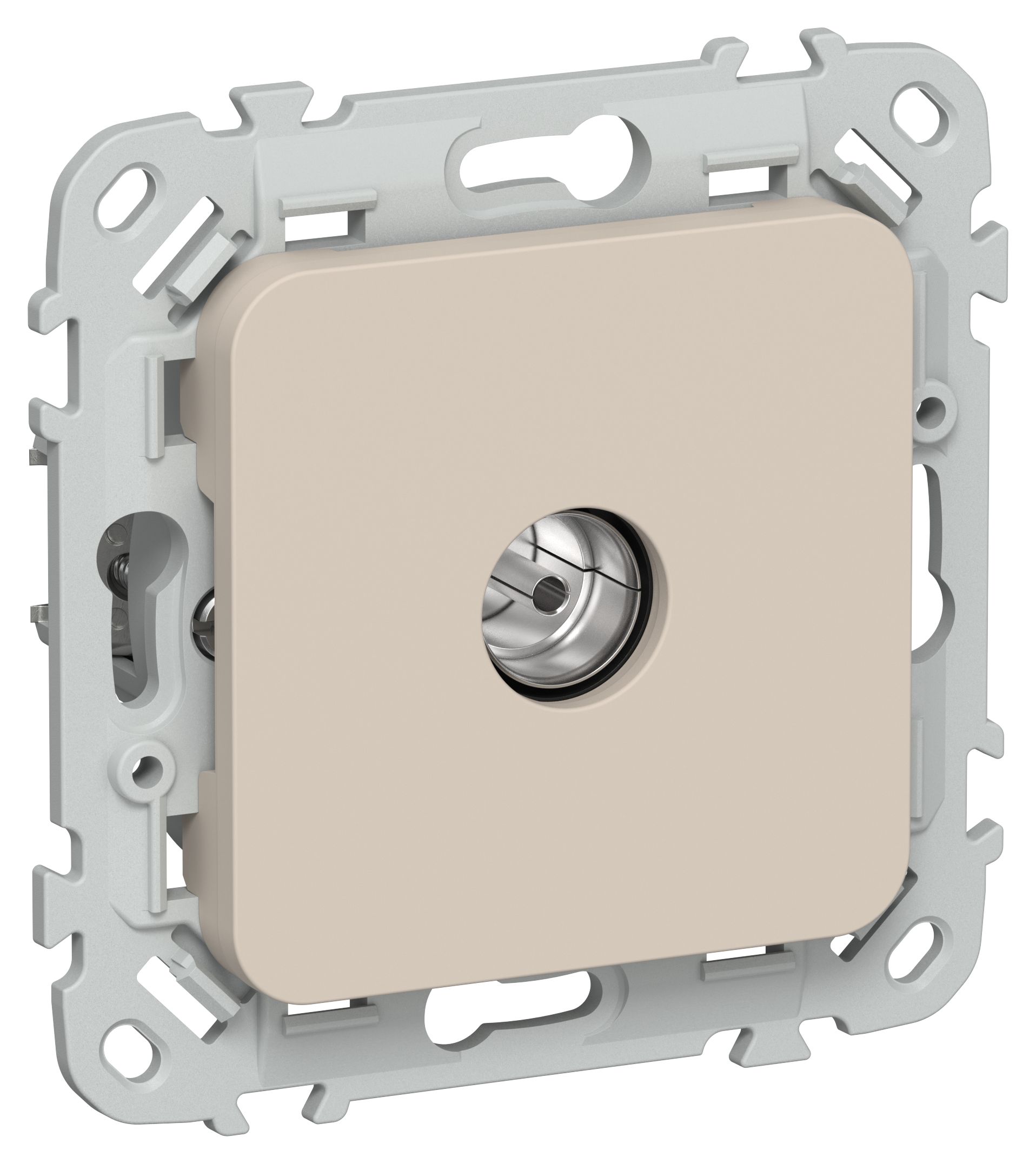 FLITE Розетка TV экранированная оконечная тип M РТВм-1-1-1-ФлЛ льняной IEK — фото