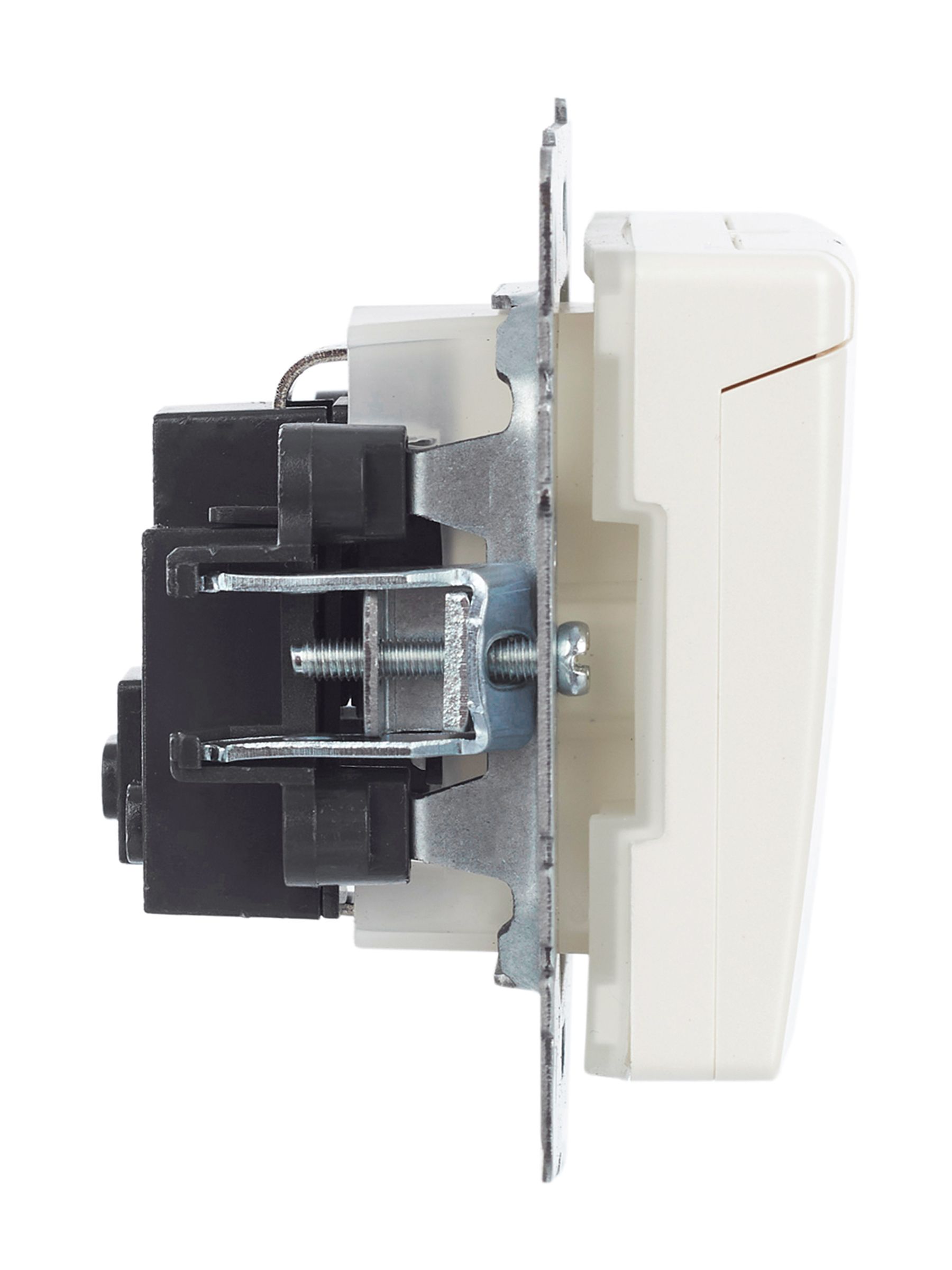 BRITE Розетка 1-местная с заземлением с защитными шторками и крышкой 16А IP44 РСбш10-3-44-БрЖ жемчуг IEK — фото