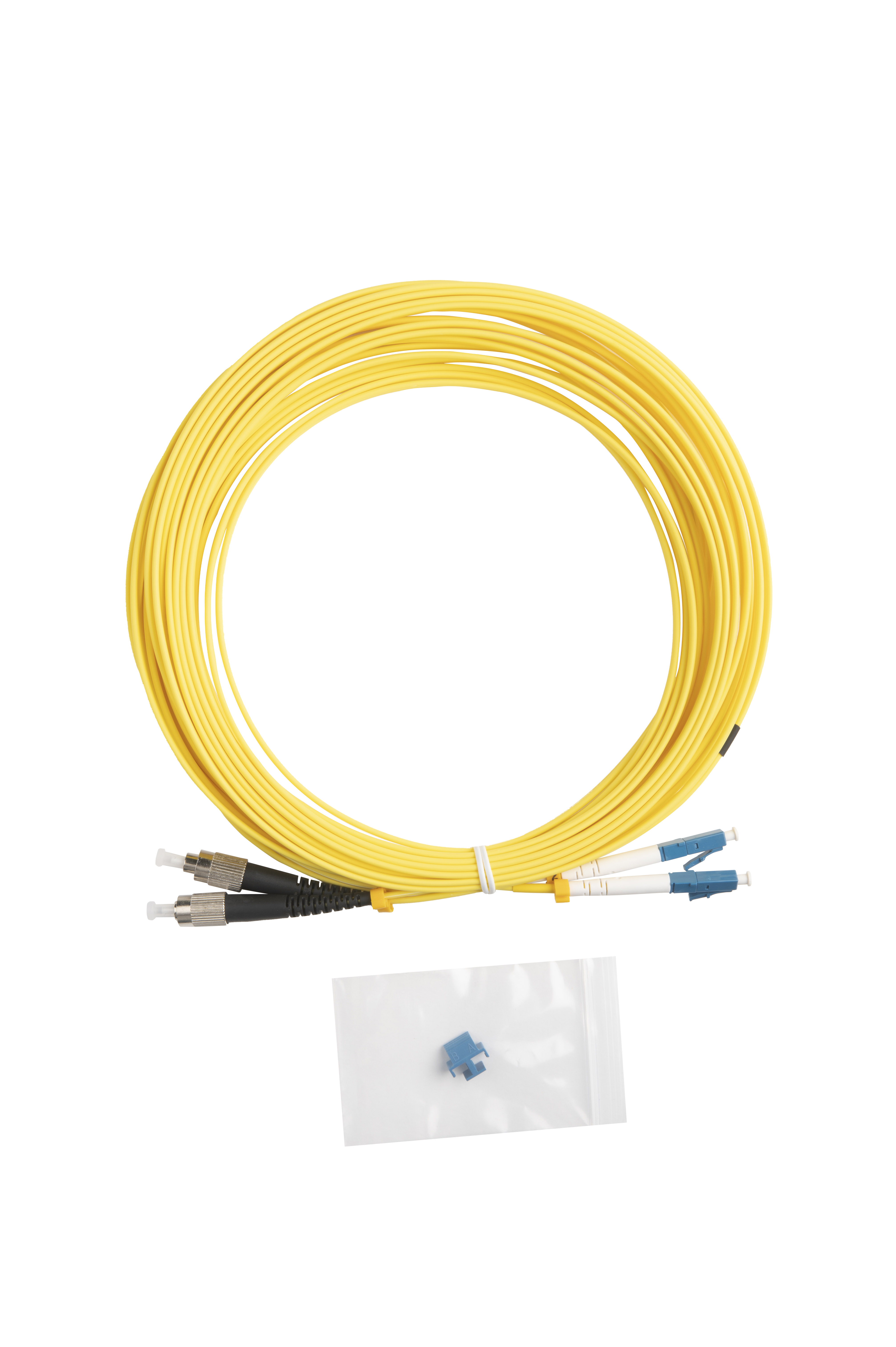 Hyperline FC-D2-9-FC/UR-LC/UR-H-10M-LSZH-YL Патч-корд волоконно-оптический (шнур) SM 9/125 (OS2), FC/UPC-LC/UPC, 2.0 мм, duplex, LSZH, 10 м — фото