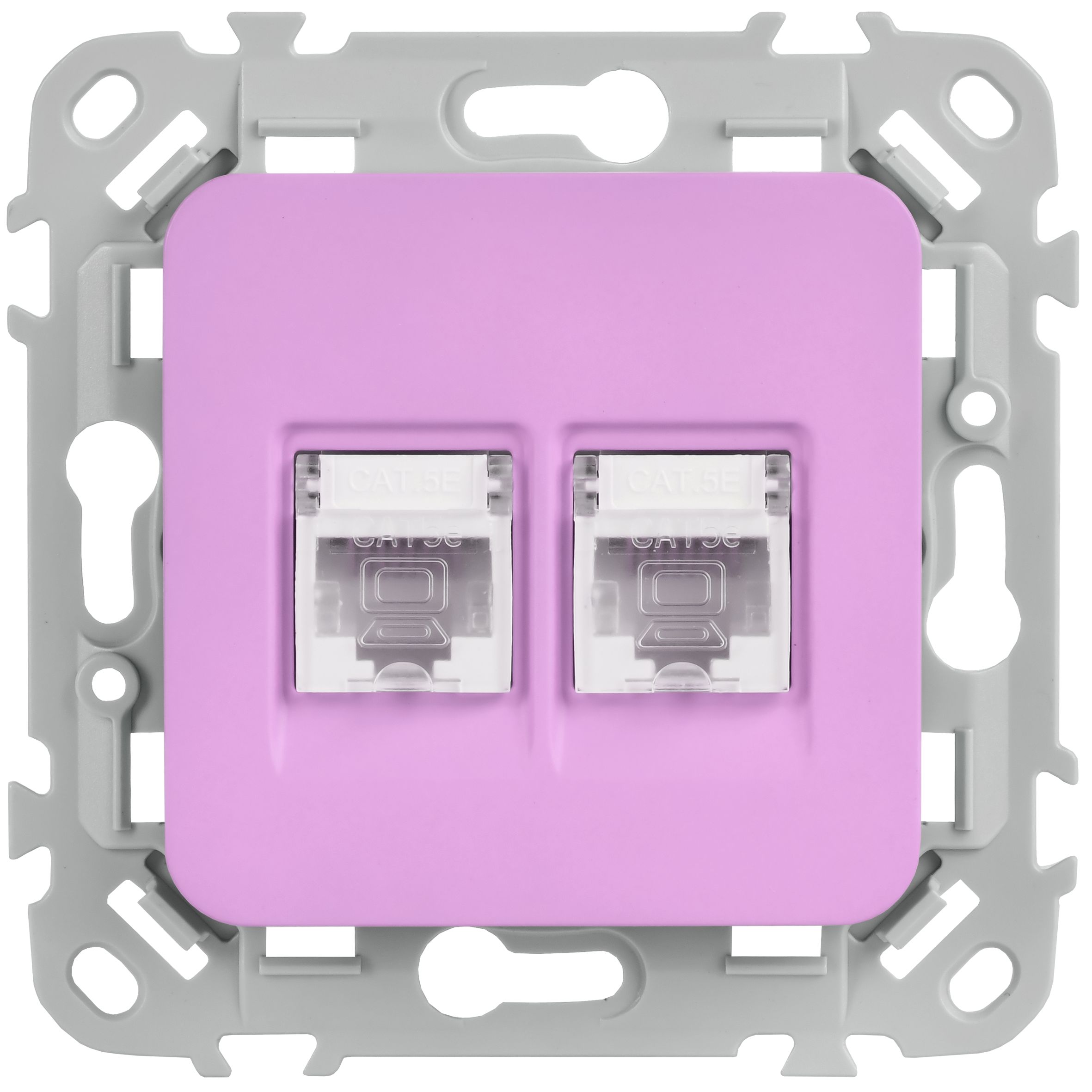 FLITE Розетка 2-местная компьютерная RJ45 категория 5Е UTP РК5е-2-0-ФлПр пурпурный IEK — фото