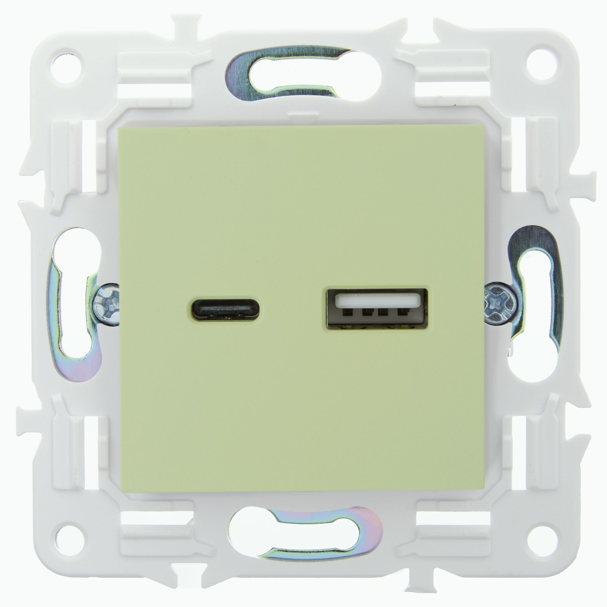 SKANDY Розетка USB A+C 18Вт SK-R13G мятный IEK — фото