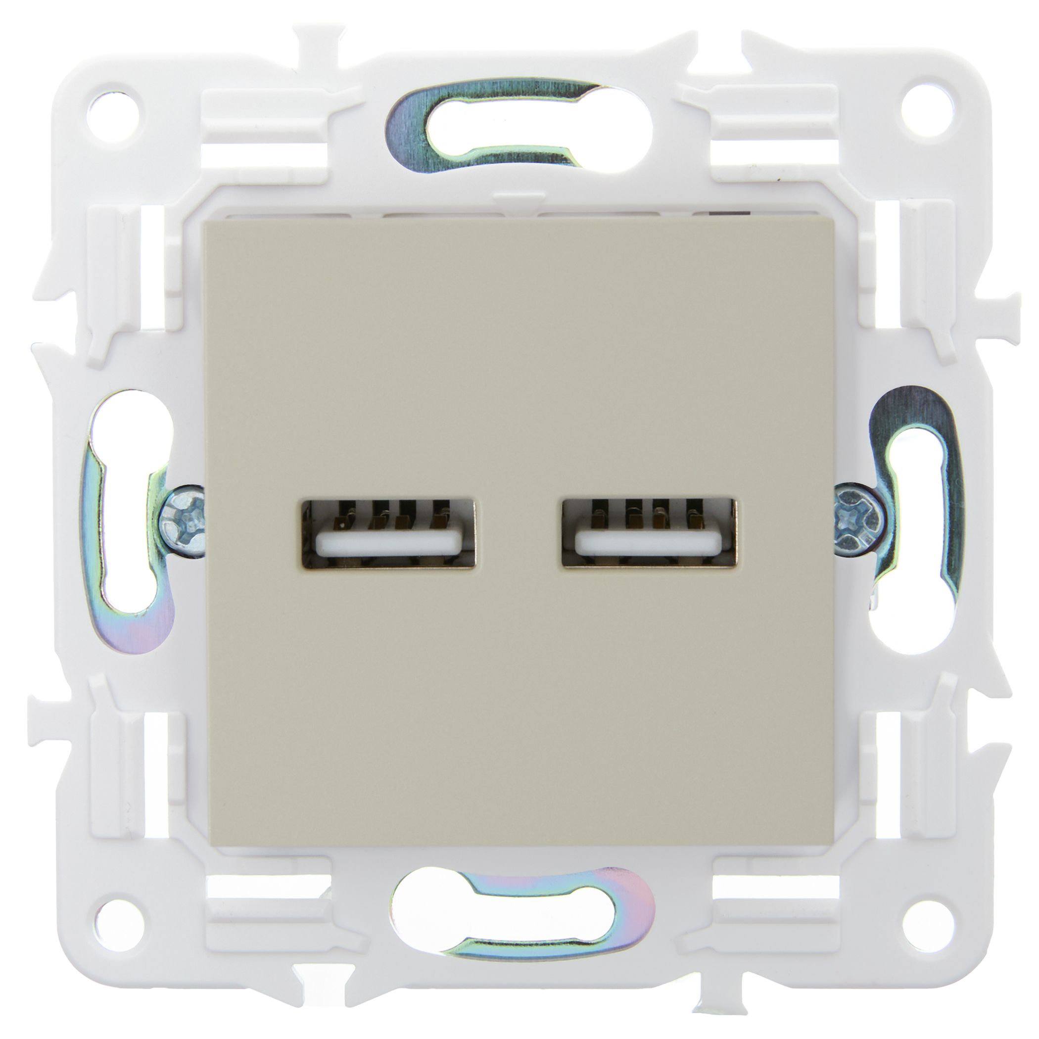 SKANDY Розетка USB A+A 3,1А SK-R15B бежевый IEK — фото