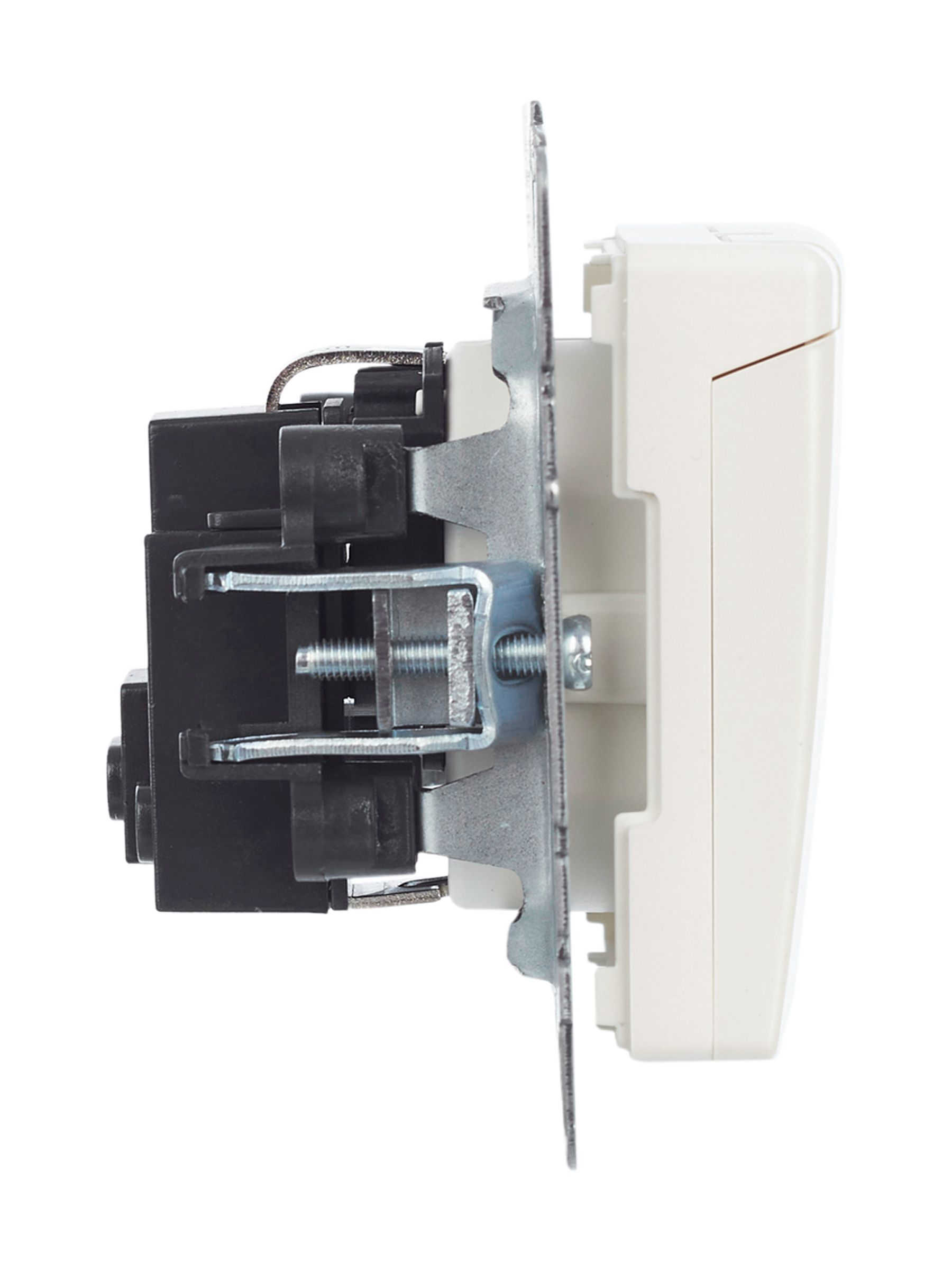 BRITE Розетка 1-местная с заземлением с защитными шторками и крышкой 16А IP20 РСбш10-3-БрЖ жемчуг IEK — фото