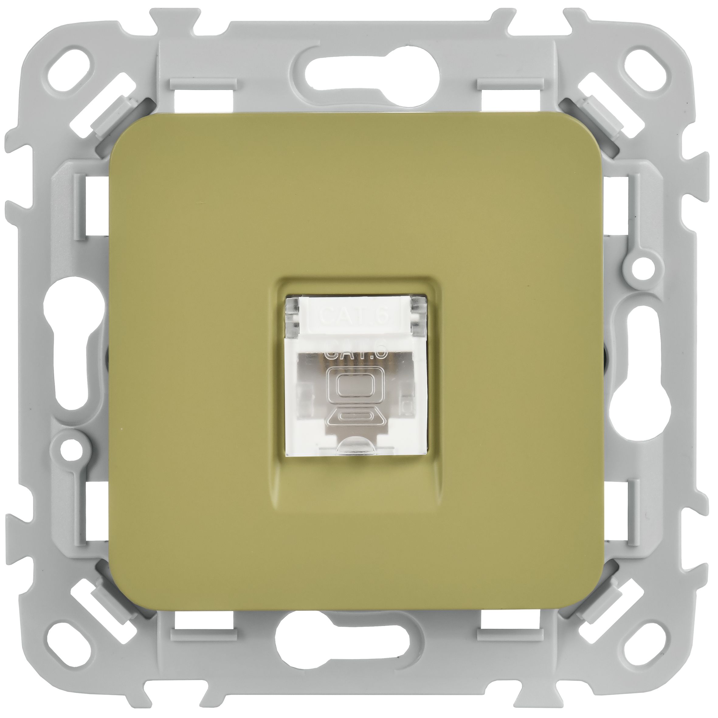 FLITE Розетка 2-местная компьютерная RJ45 категория 6 UTP РК6-2-0-ФлО оливковый IEK — фото