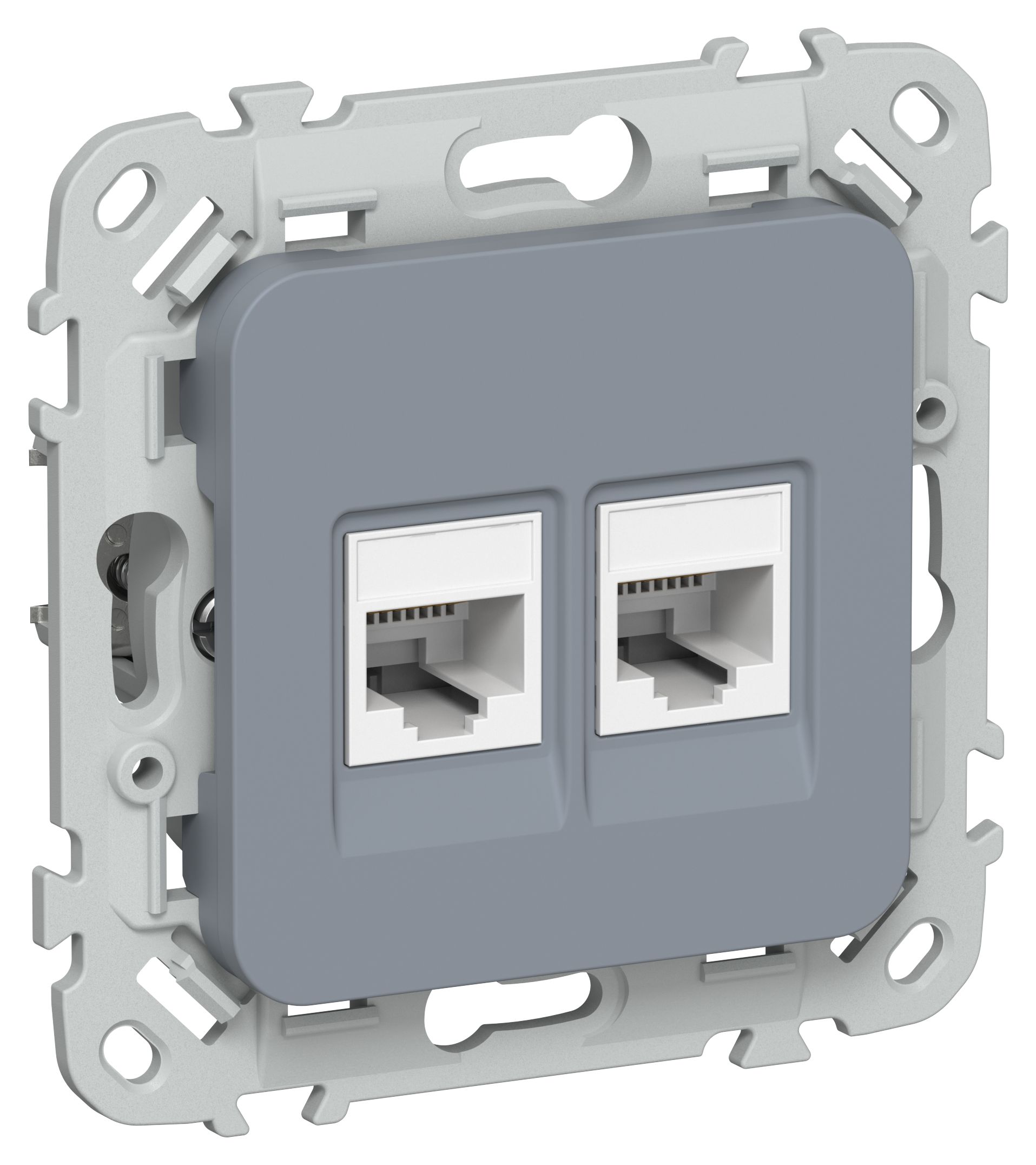 FLITE Розетка 2-местная компьютерная RJ45 категория 6 UTP РК6-2-0-ФлМ маренго IEK