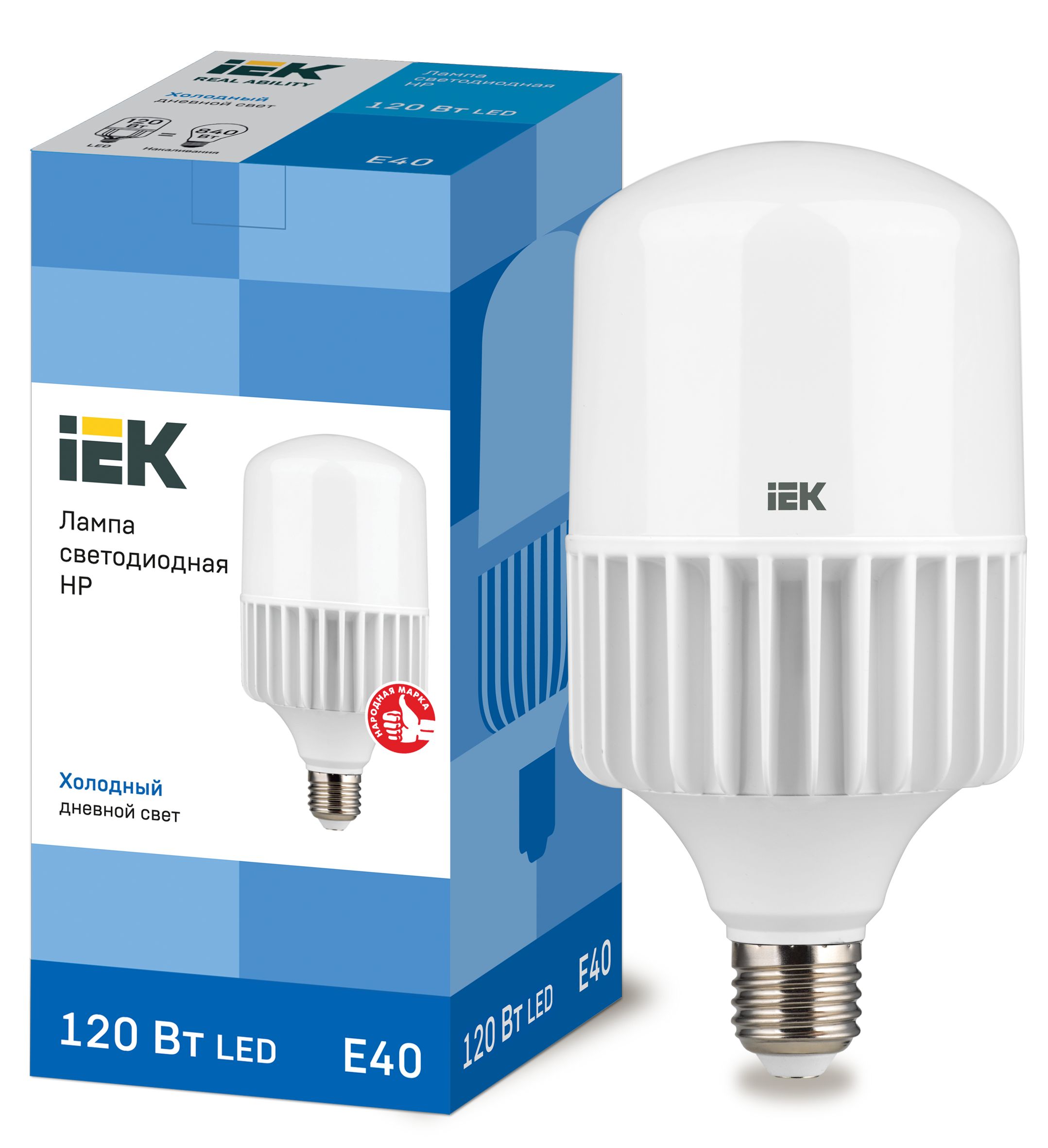 Лампа светодиодная HP 120Вт 230В 6500К E40 IEK — фото