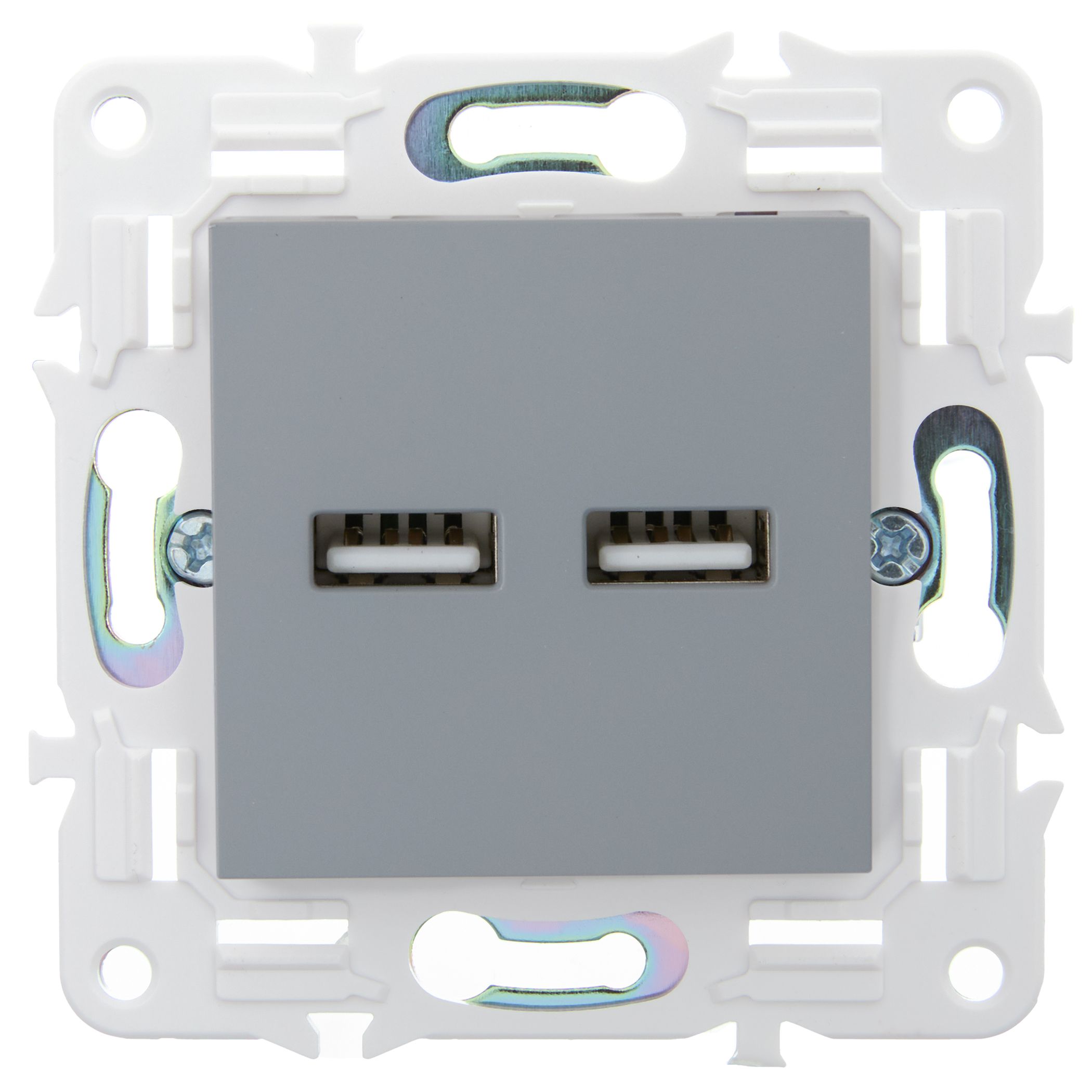 SKANDY Розетка USB A+A 3,1А SK-R15Gr серый IEK — фото