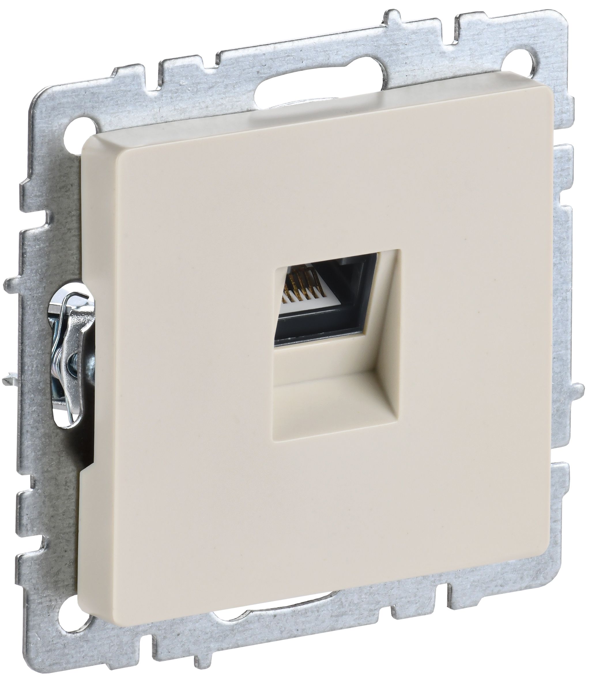BRITE Розетка компьютерная RJ45 кат.6 РК11-БрКр бежевый IEK — фото
