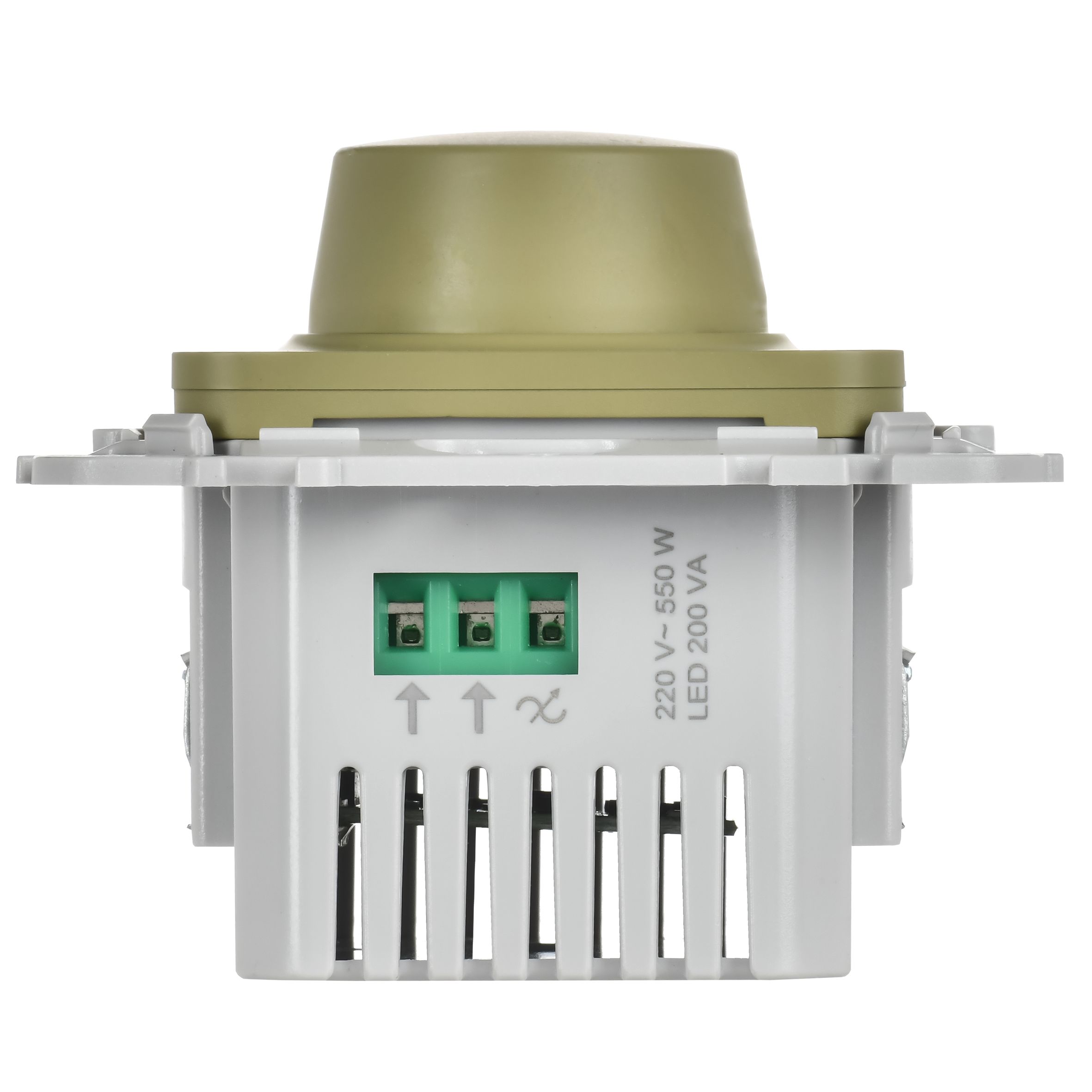 FLITE Светорегулятор проходной TRIAC 550Вт СС26-5-12-ФлО оливковый IEK — фото