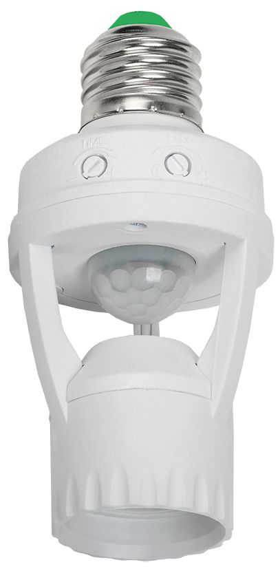 Датчик движения ДД-045 E27 60Вт 360град 6м IP20 белый IEK — фото