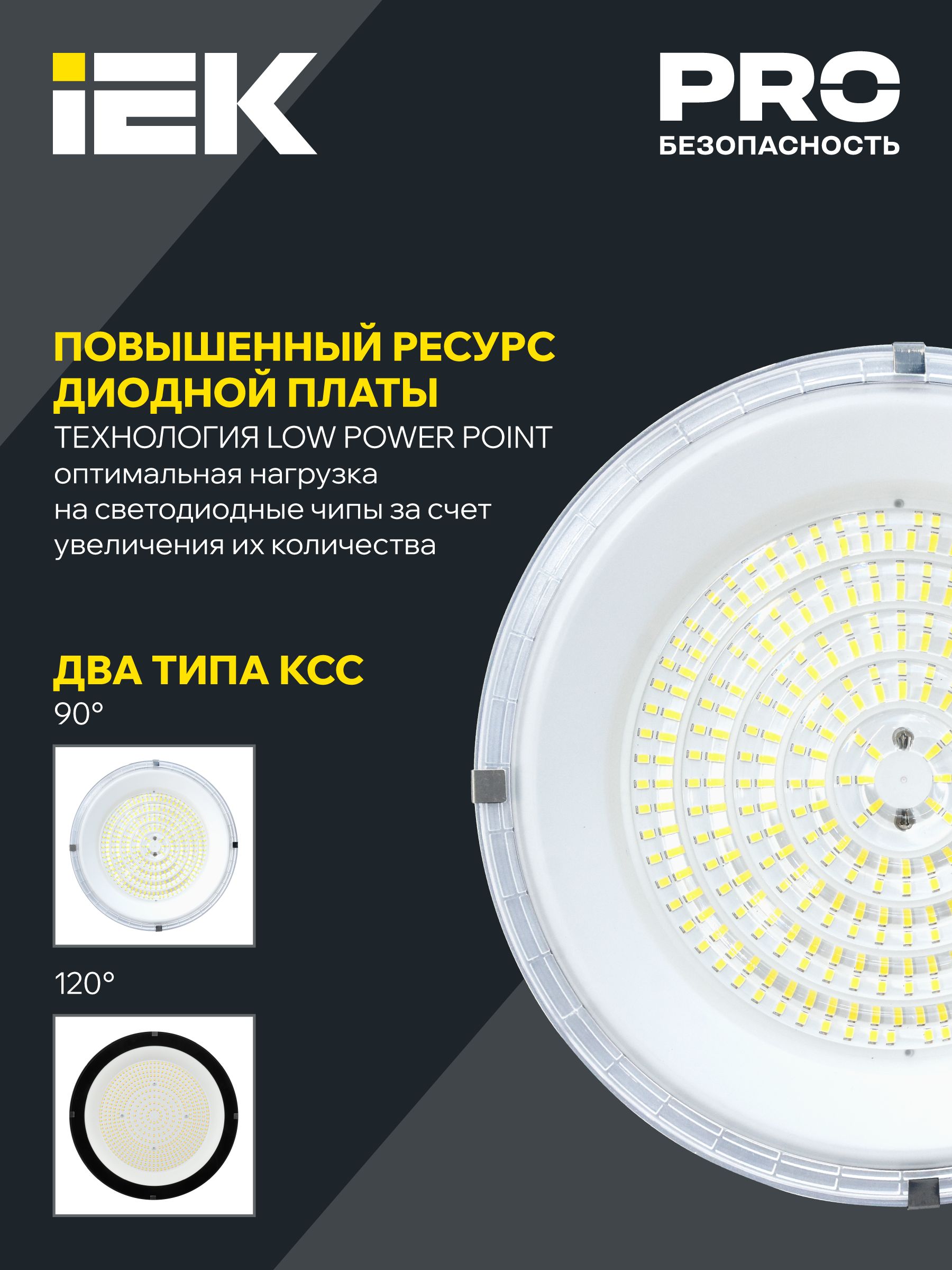 PRO Светильник ДСП 3020 100Вт 90гр 5000К IP65 IEK — фото