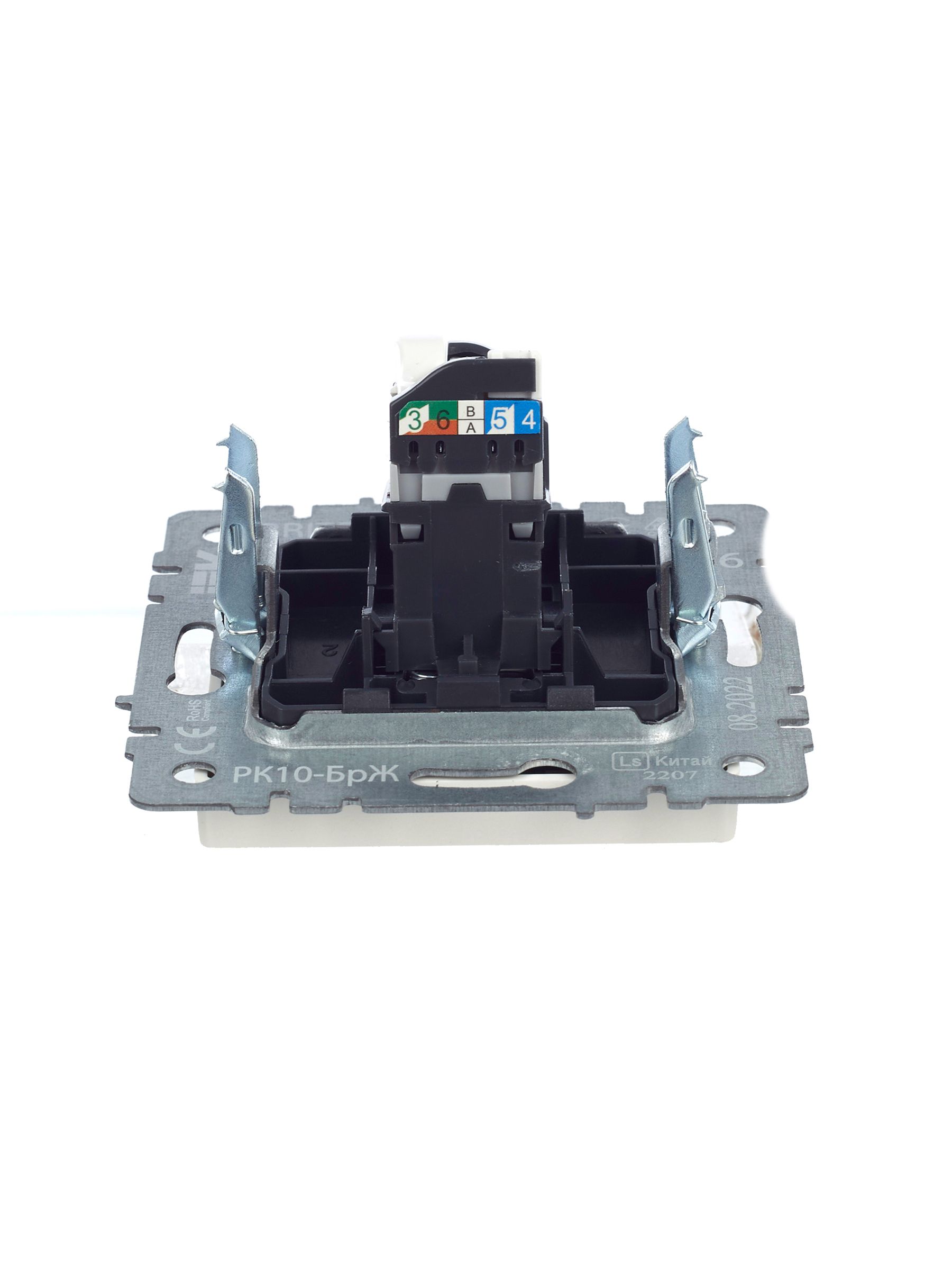 BRITE Розетка компьютерная RJ45 кат.5E РК10-БрЖ жемчуг IEK — фото