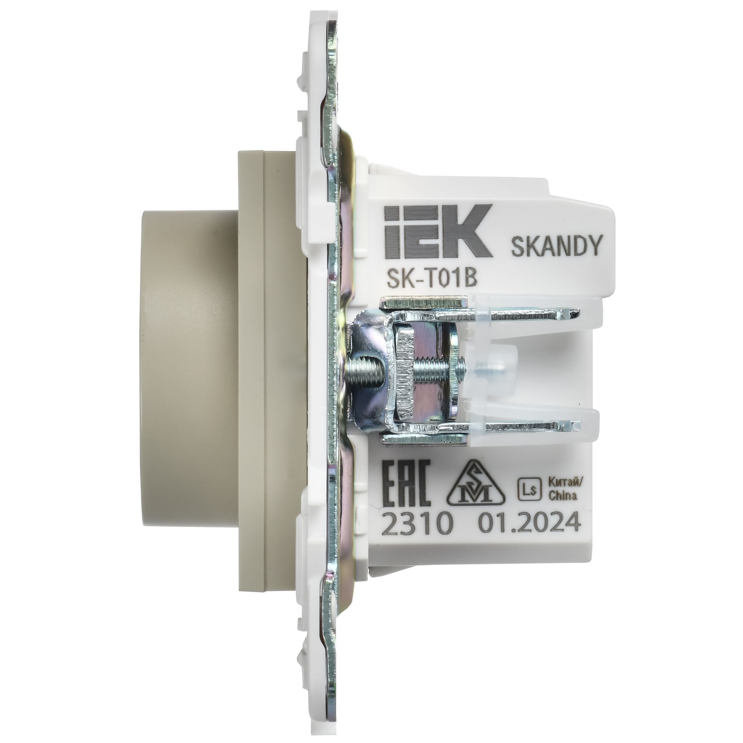 SKANDY Термостат электронный с индикацией SK-T01B бежевый IEK — фото