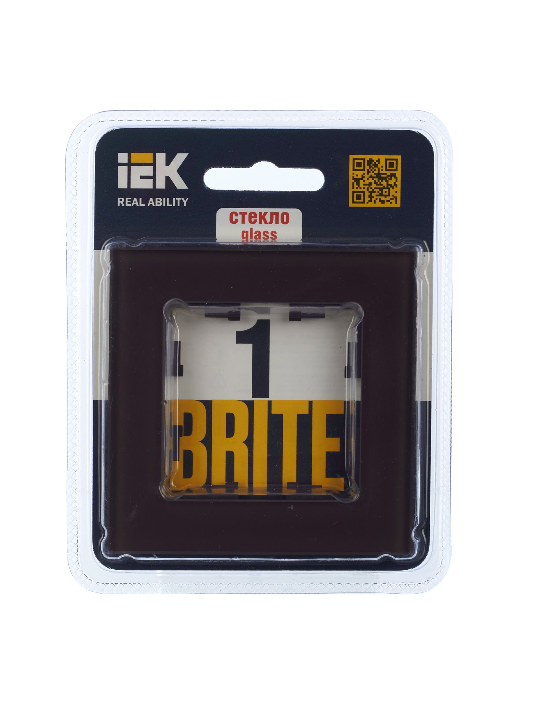 BRITE Рамка 1 -местная РУ-1-2-БрТБ стекло темная бронза IEK — фото