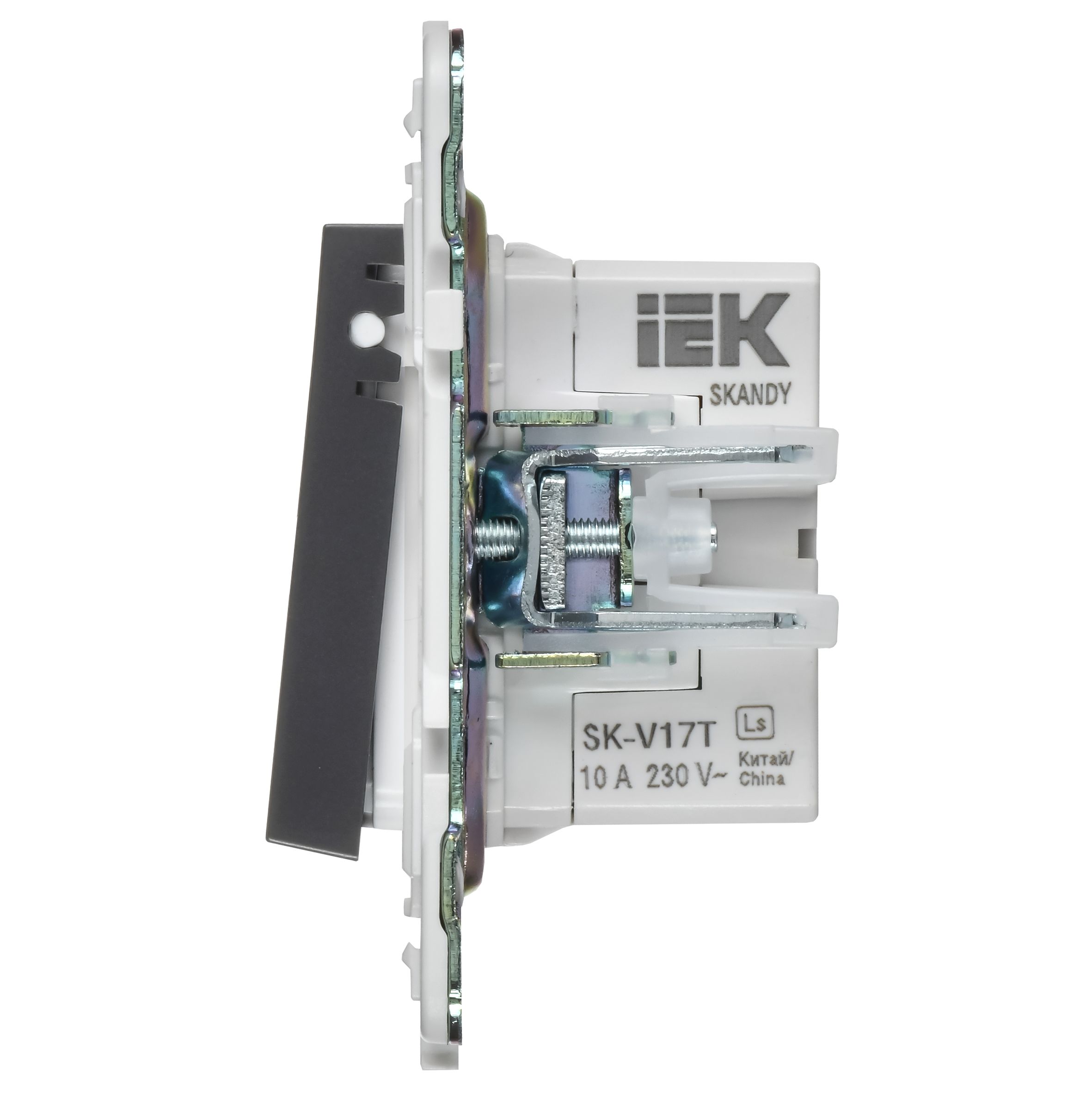 SKANDY Кнопка звонка с индикацией для отелей 10А SK-V17T титан IEK — фото