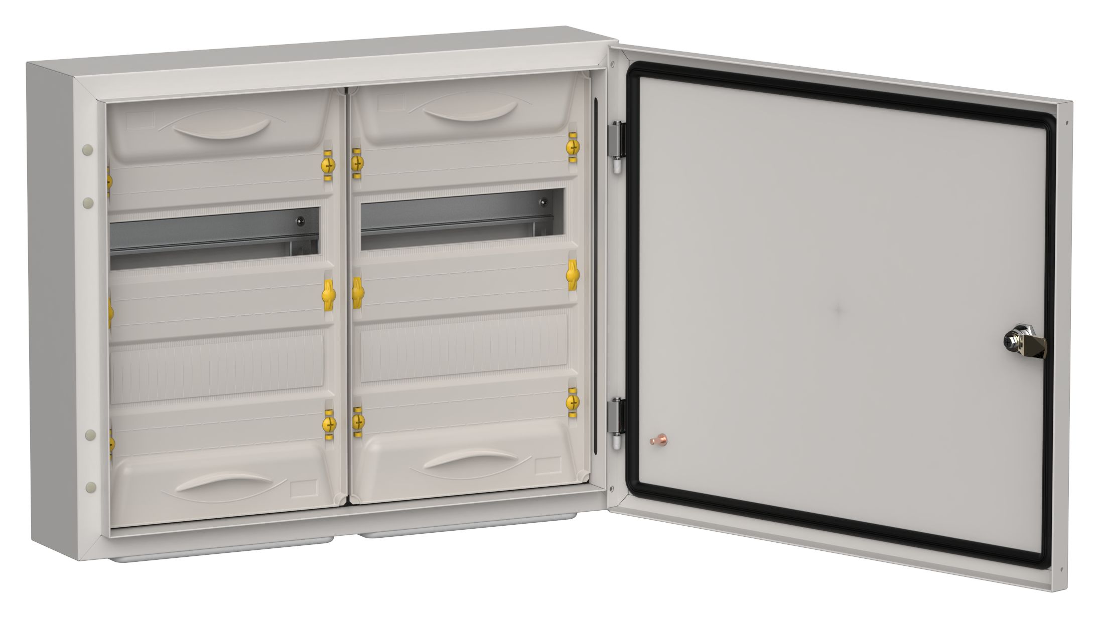 TITAN 5 Корпус металлический ЩРн-48 (2х24) 460х570х140мм IP54 серый (одна дверь) IEK