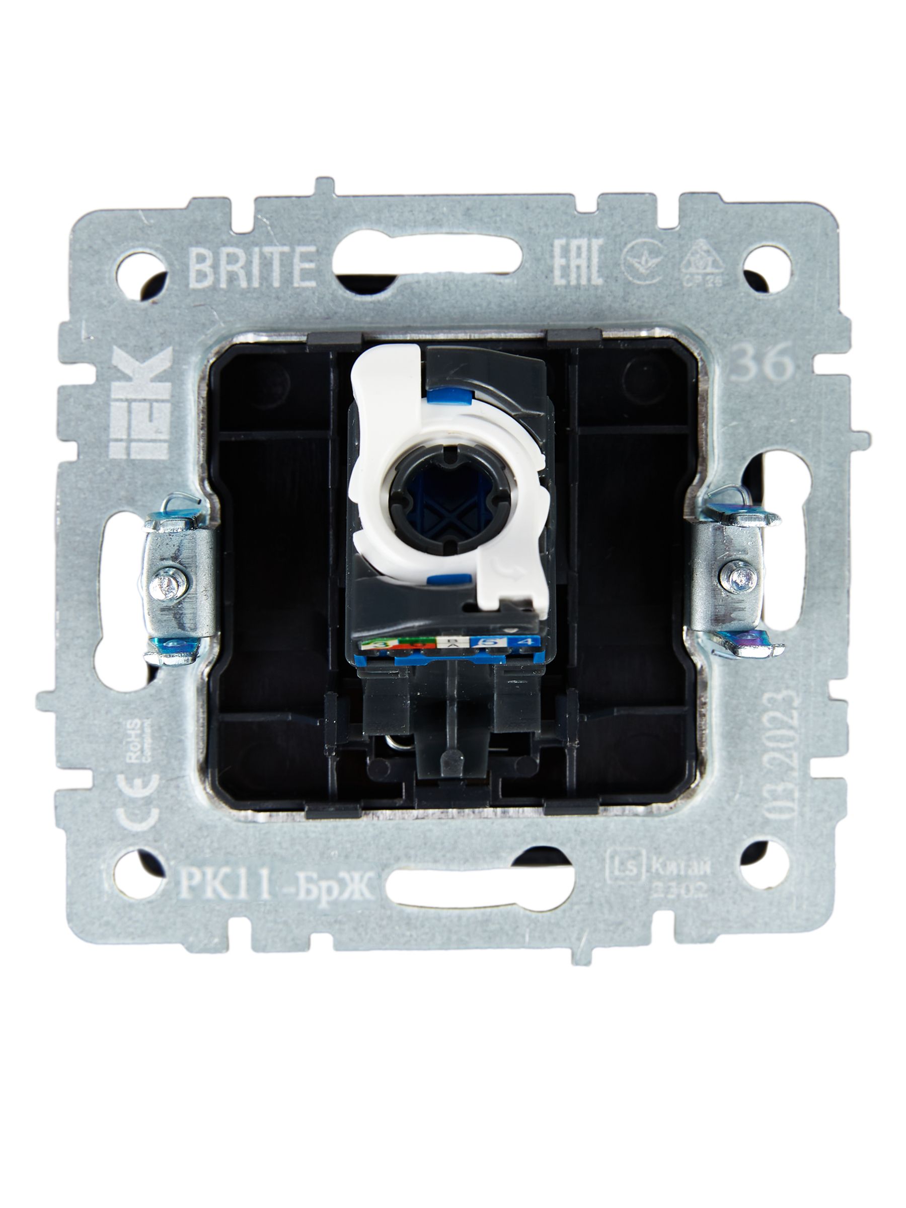 BRITE Розетка компьютерная RJ45 кат.6 РК11-БрЖ жемчуг IEK — фото